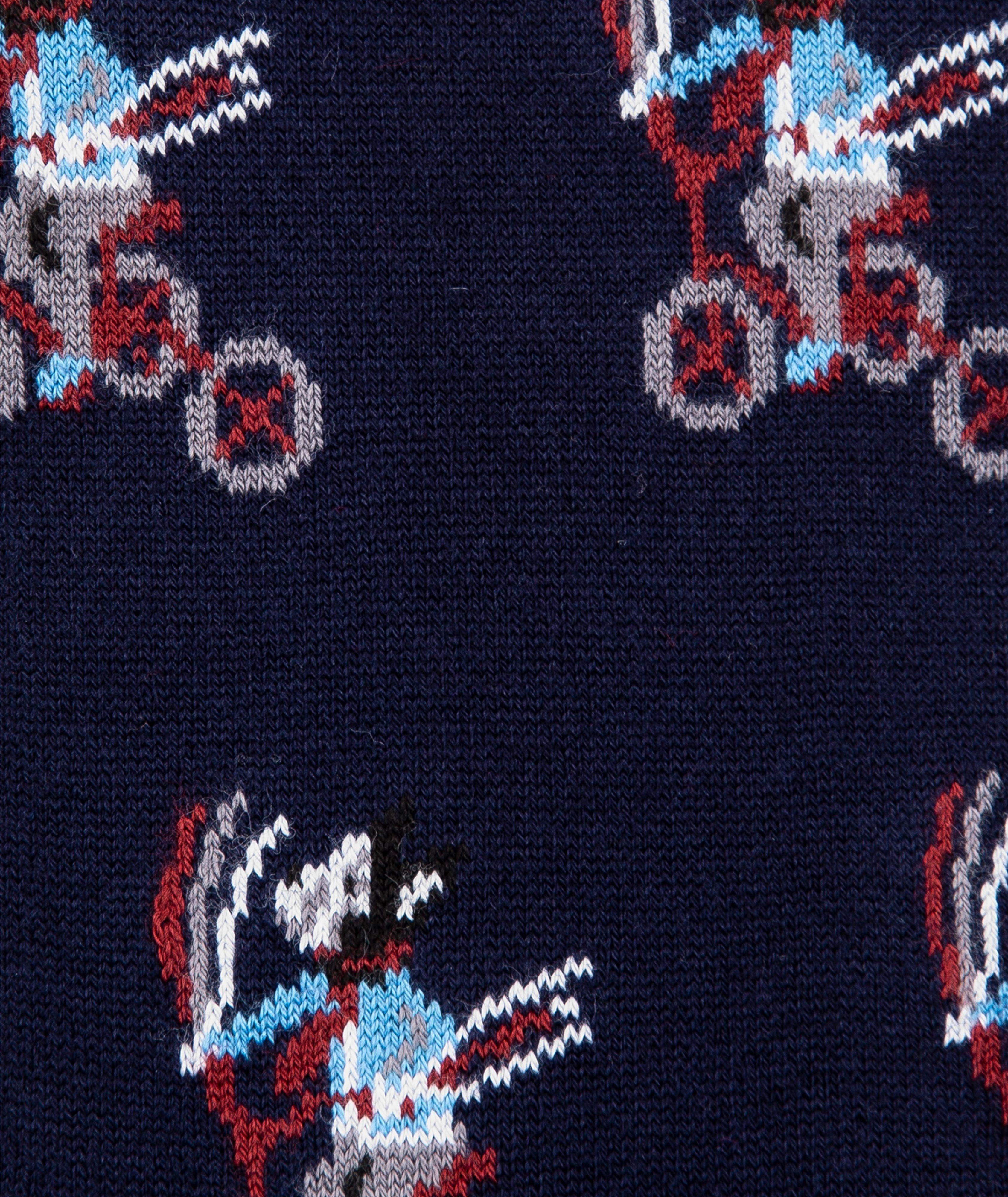 Printed Stretch-Cotton Socks image 2