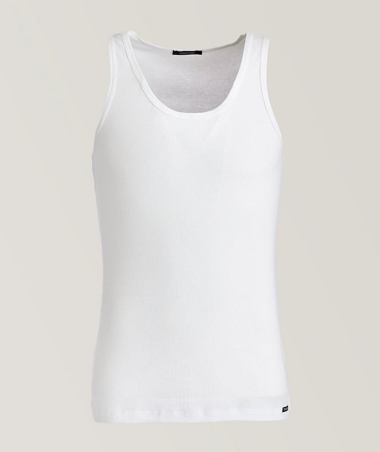 Ribbed Cotton-Blend Tank Top image 0