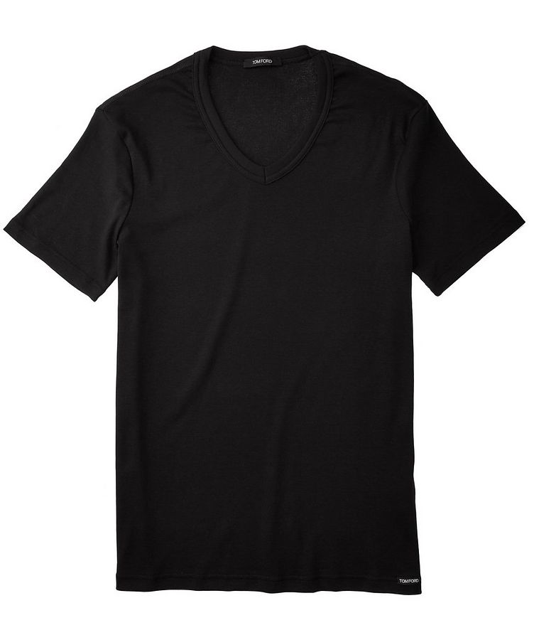 Stretch-Cotton Jersey V-Neck T-Shirt image 0