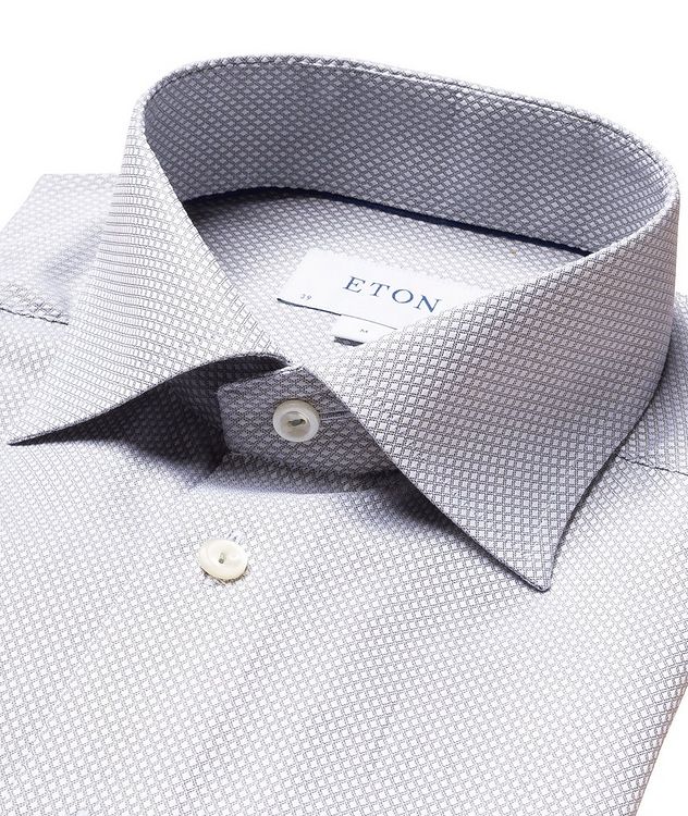 Slim-Fit Dobby Cotton Dress Shirt picture 2