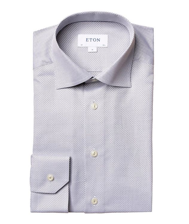 Slim-Fit Dobby Cotton Dress Shirt picture 1