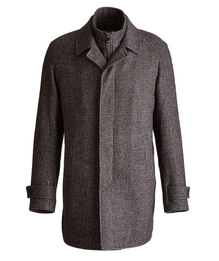 Water-Resistant Checkered Coat image 0