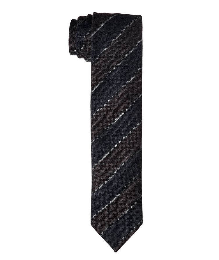 Striped Wool Tie image 0