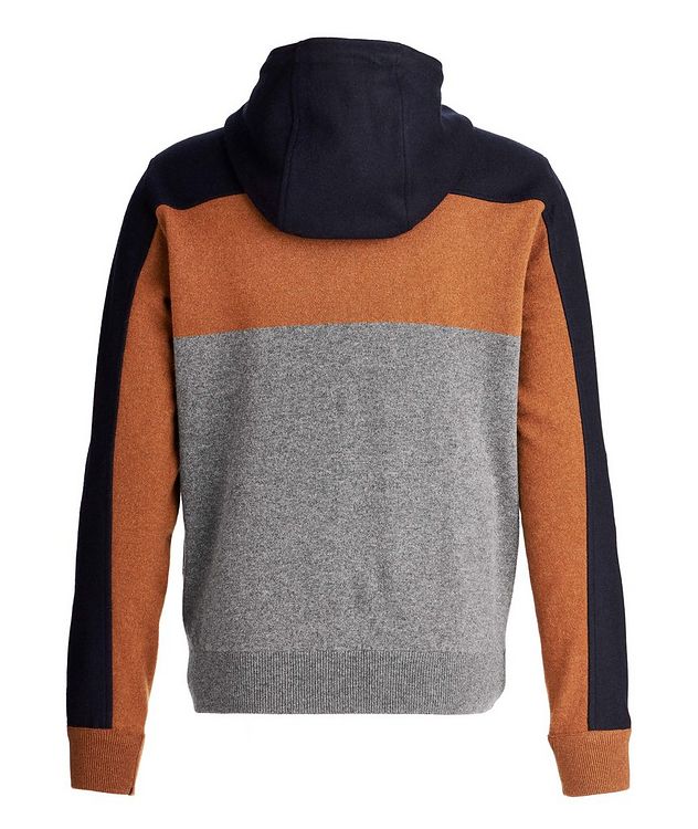 Colour Block Cashmere Zip-Up Hoodie picture 2