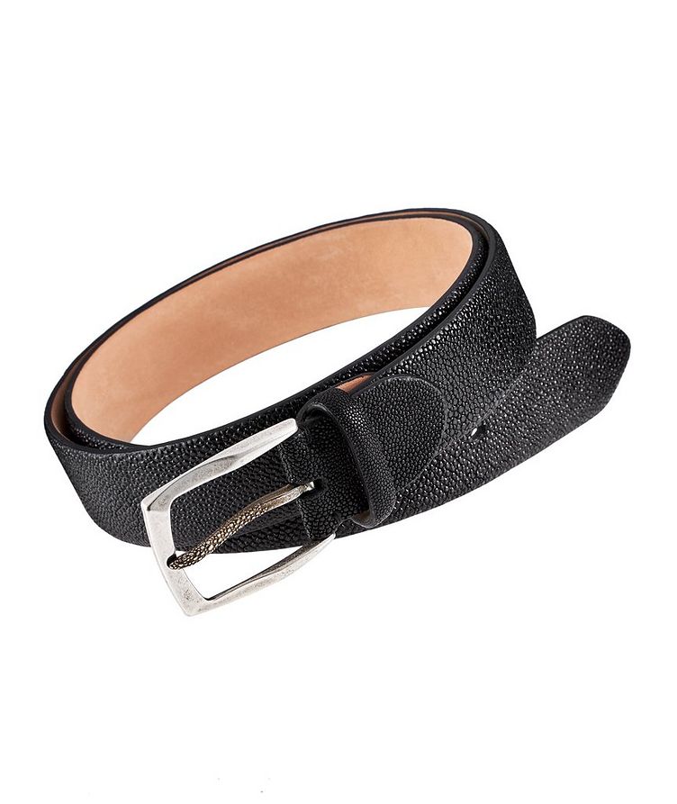 Pebbled Stingray Leather Belt image 0