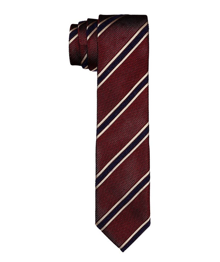 Striped Silk-Mohair Tie image 0