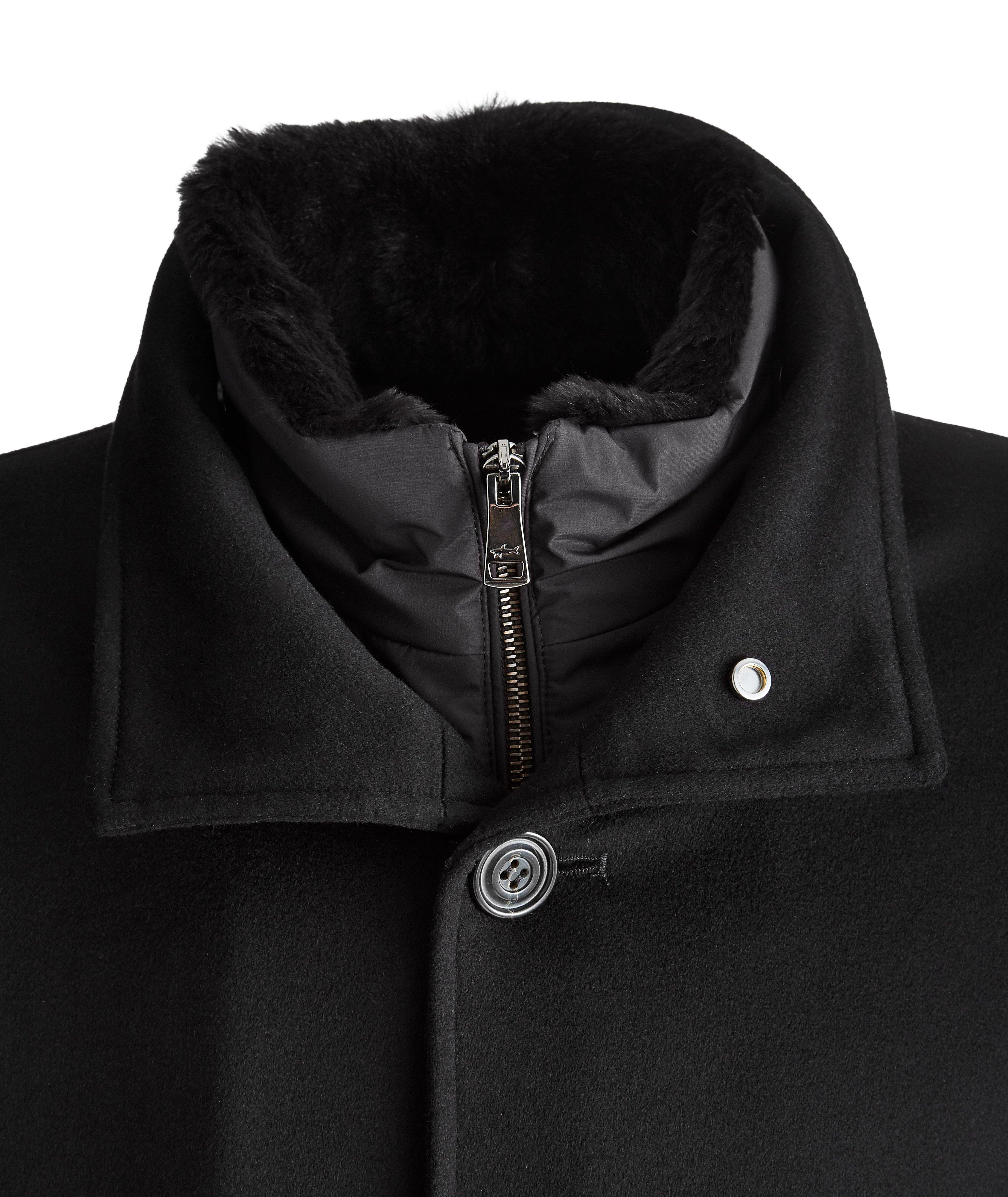 Cashmere Fur Collar Rain System Overcoat image 2