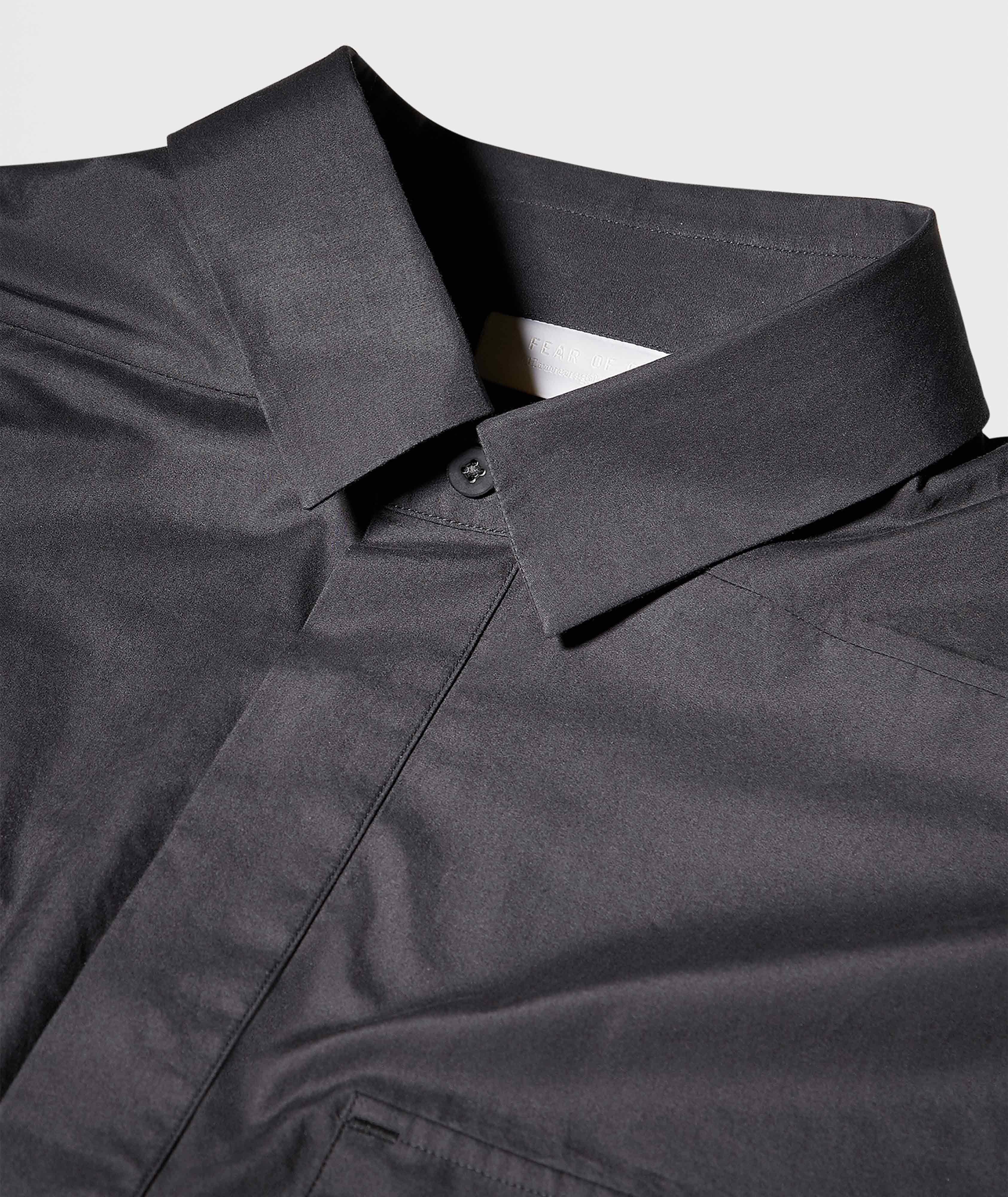 Short-Sleeve Oversized Cotton Shirt image 1