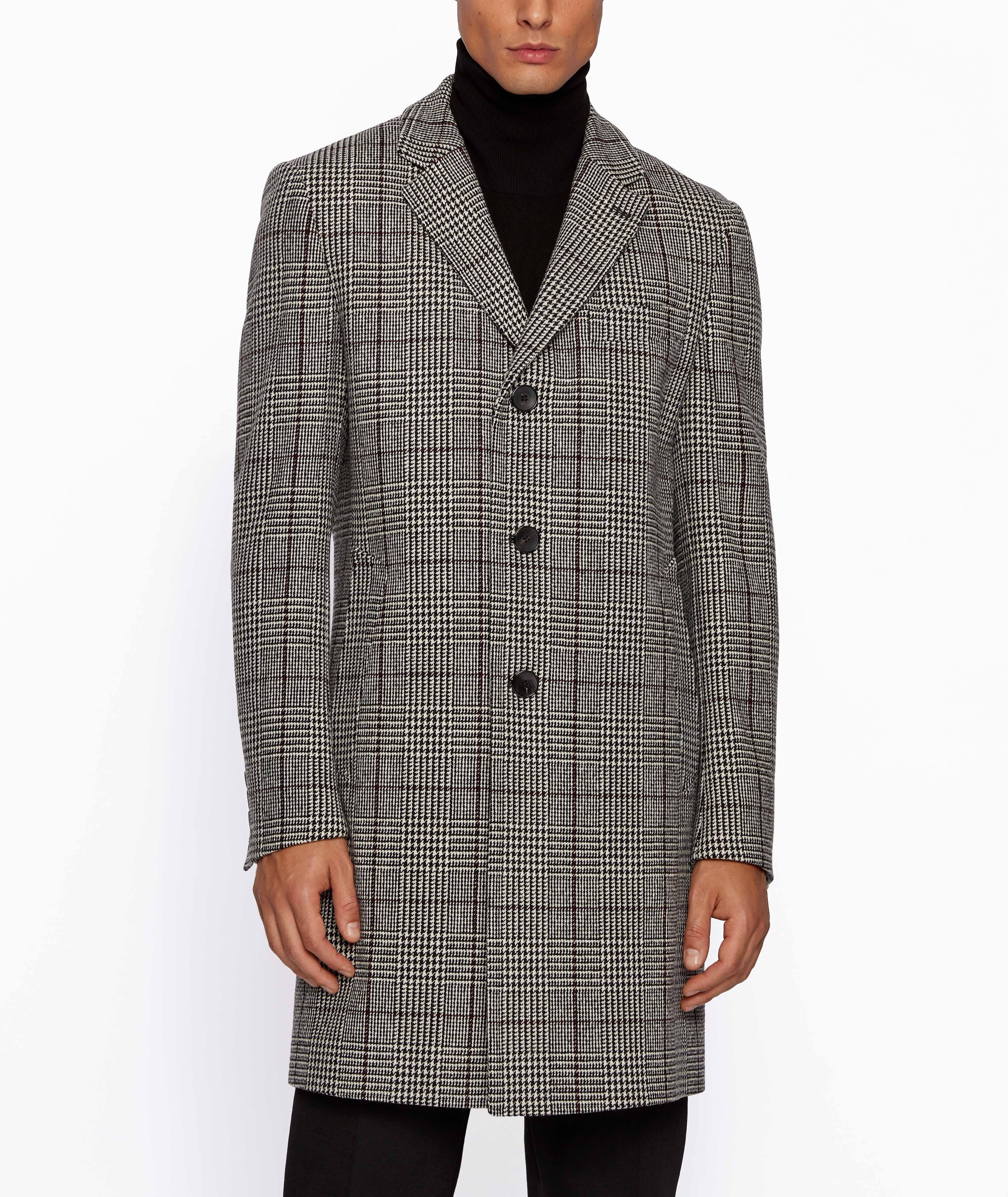 BOSS Glen Check Wool Coat | Coats | Harry Rosen