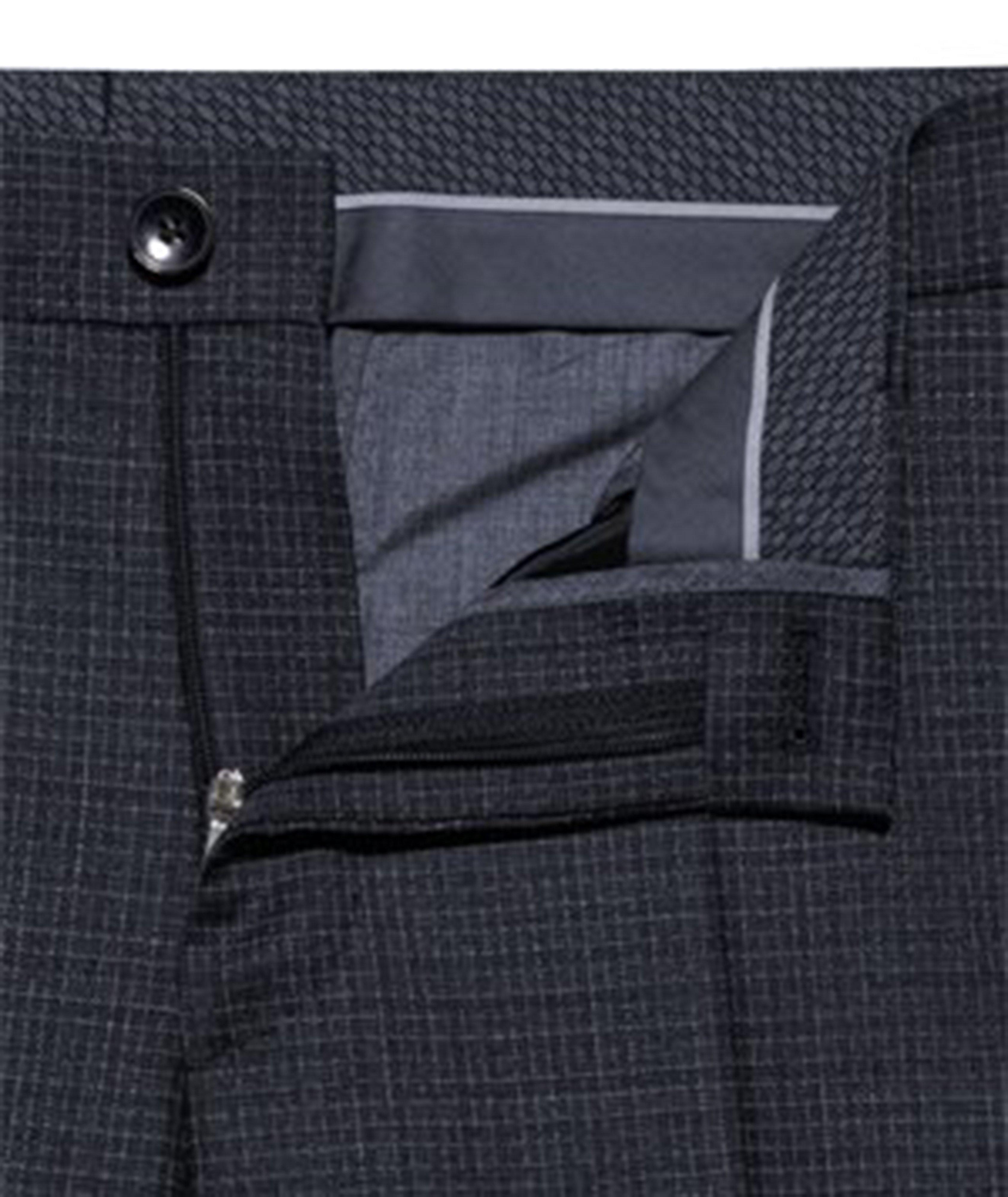 Slim Fit Checkered Stretch Wool Trousers image 4