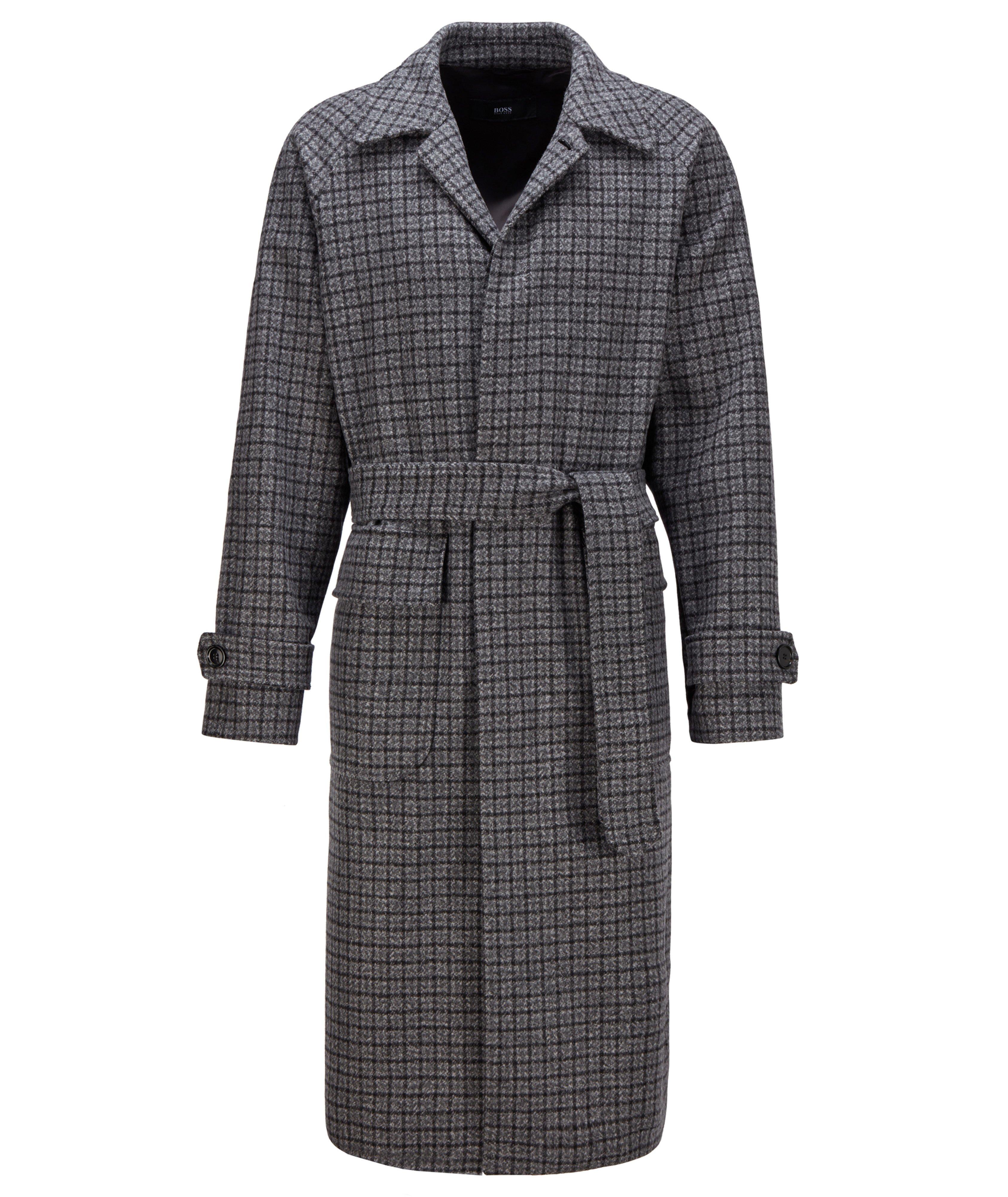 Gibor Checked Wool-blend Coat image 0