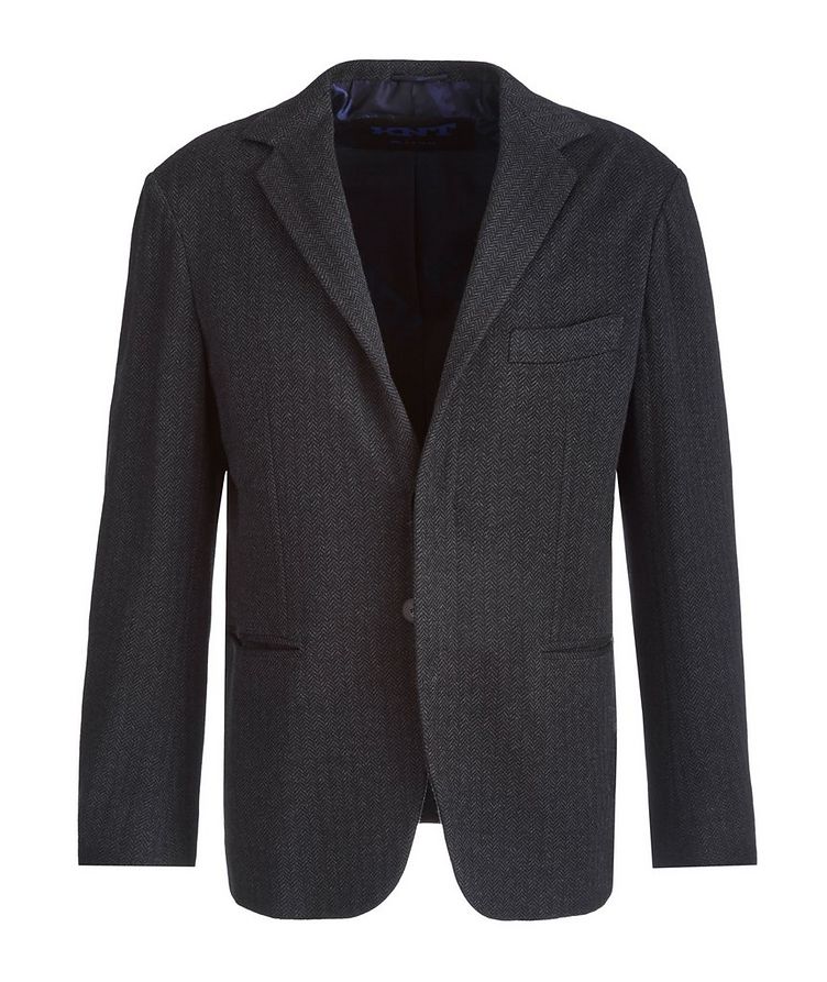 Contemporary Fit Herringbone Cashmere-Cotton Sports Jacket image 0