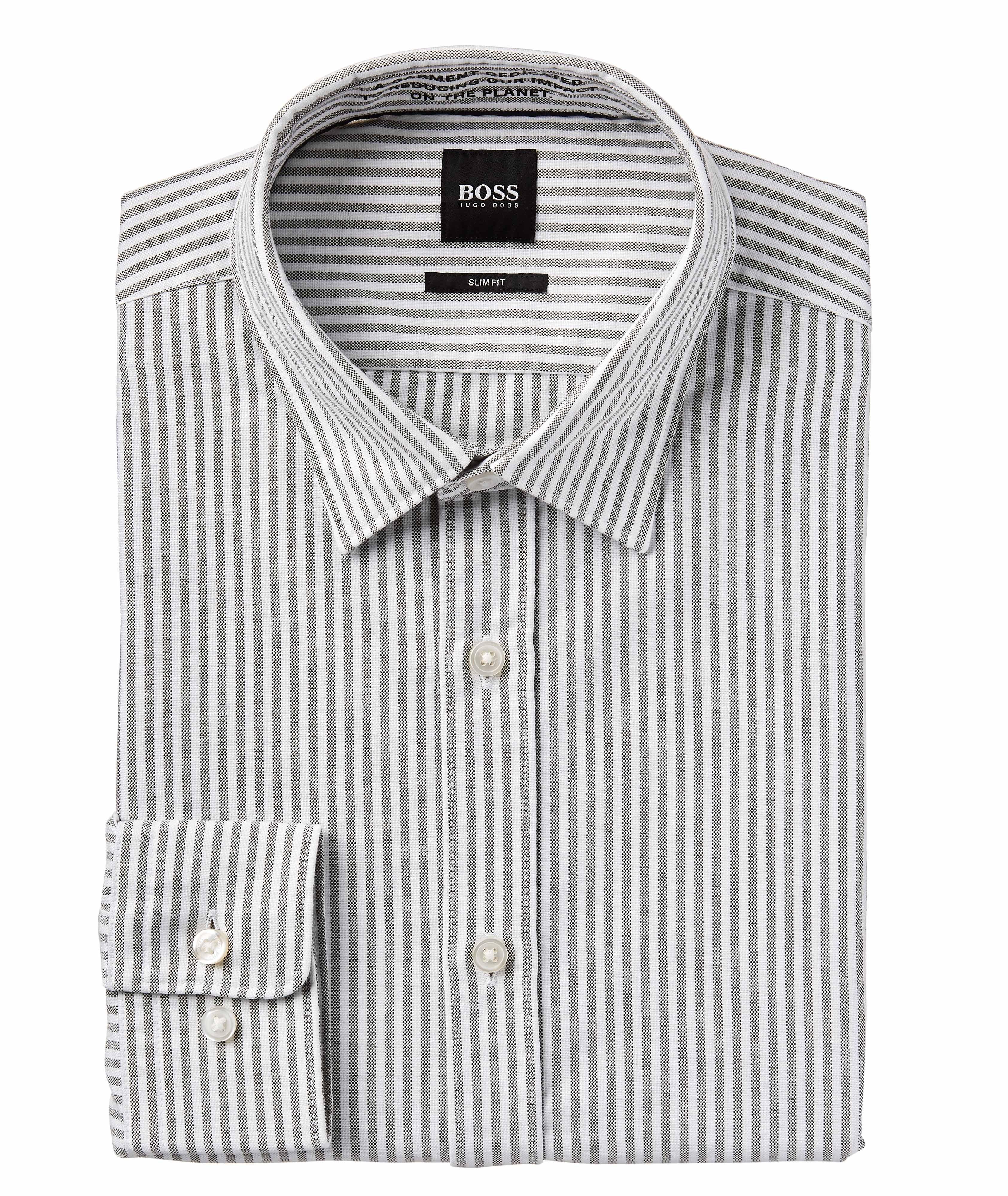 Giamma Slim-Fit Striped Organic Cotton-Blend Shirt image 0