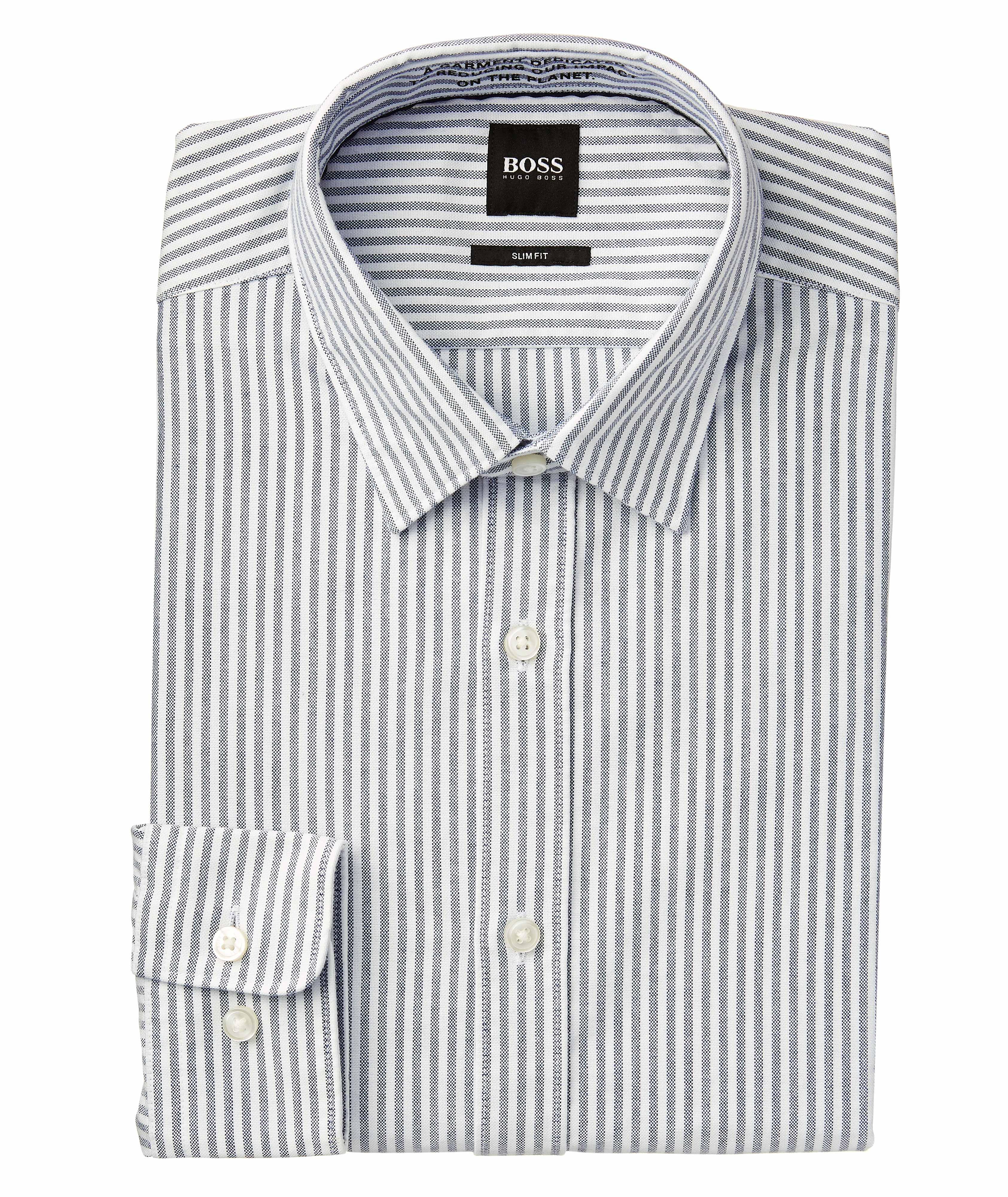 Giamma Slim-Fit Striped Organic Cotton-Blend Shirt image 0