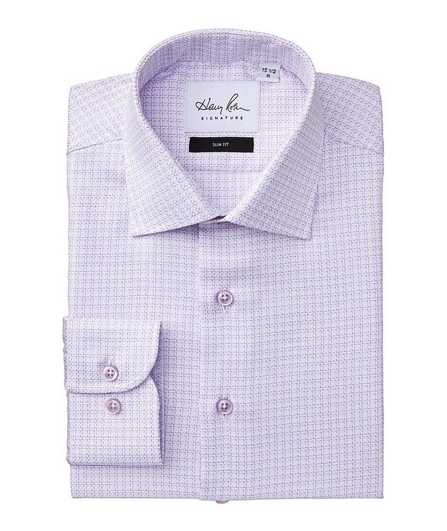 Slim Fit Checked Cotton Dress Shirt picture 1