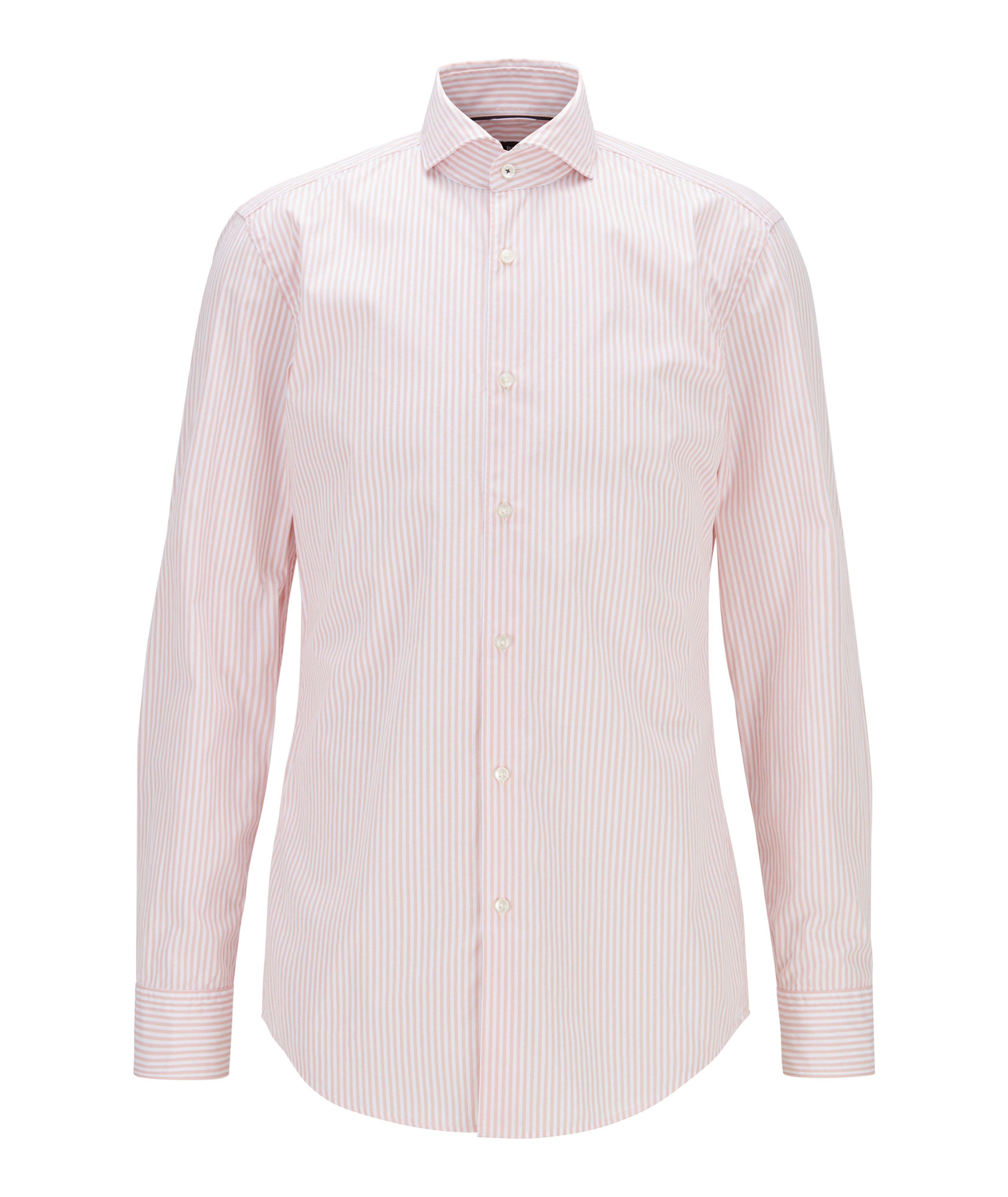Slim-Fit Striped Dress Shirt image 0