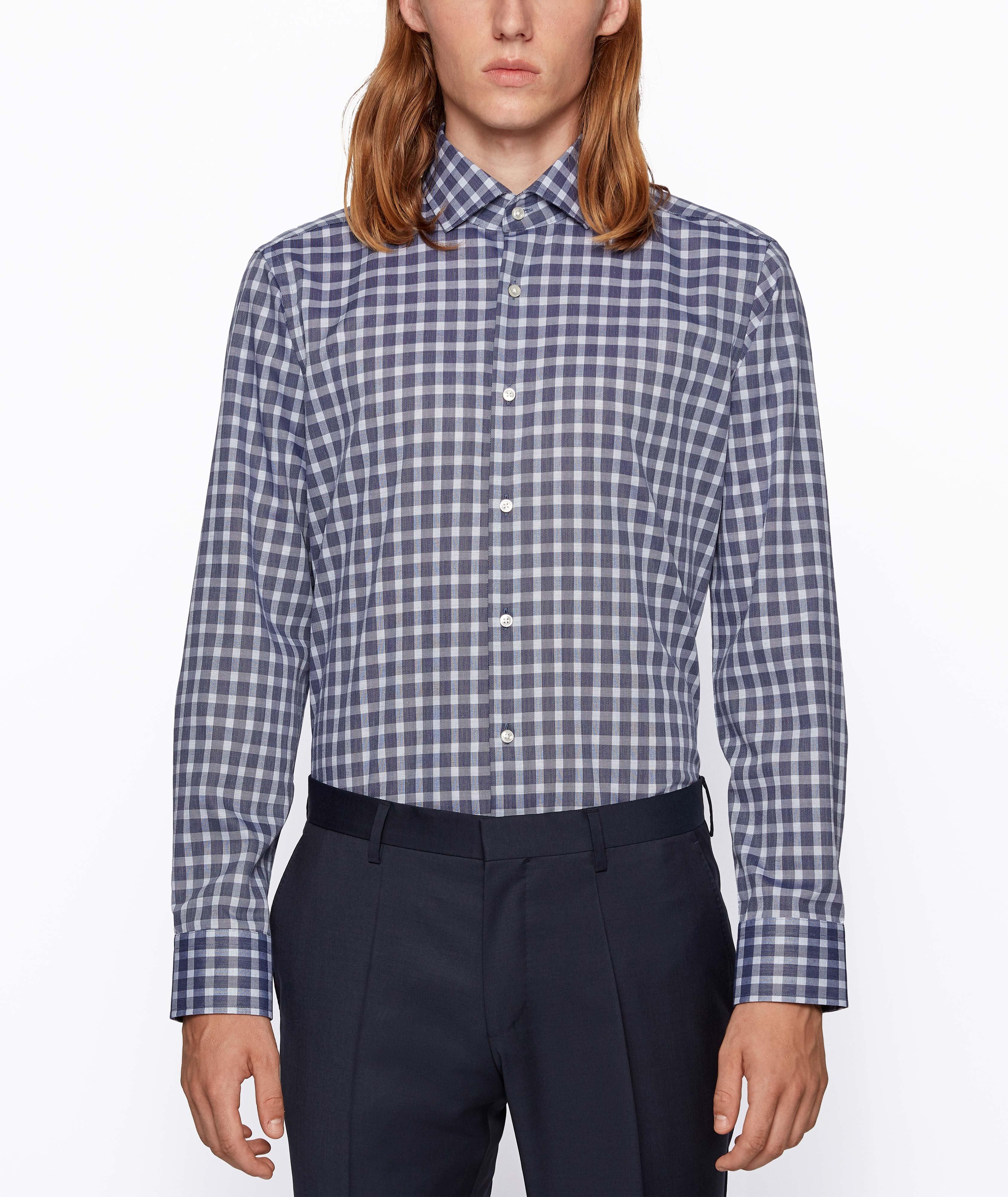 Contemporary-Fit Gingham Dress Shirt image 1