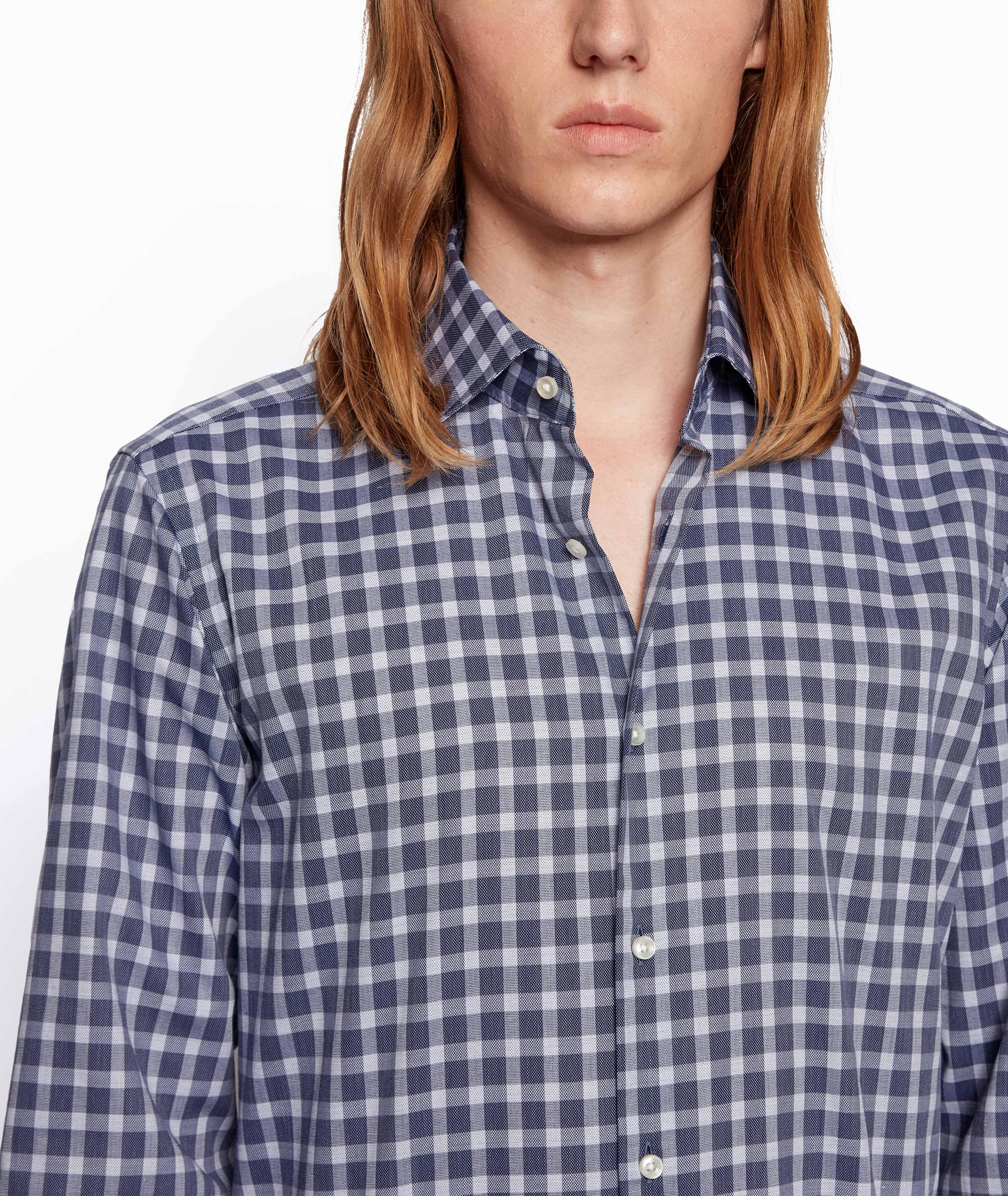 Contemporary-Fit Gingham Dress Shirt image 3