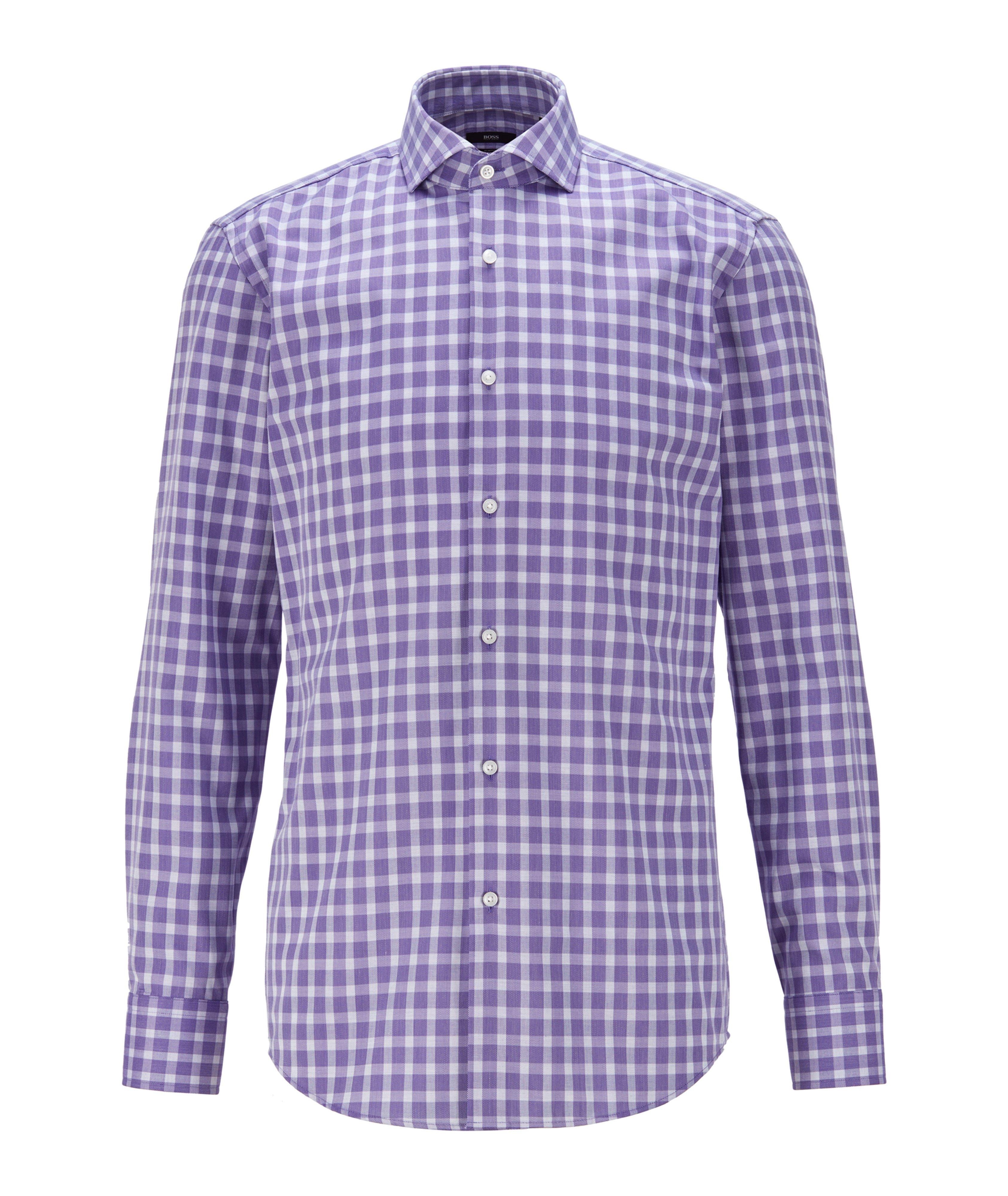 Slim-Fit Gingham Dress Shirt image 0