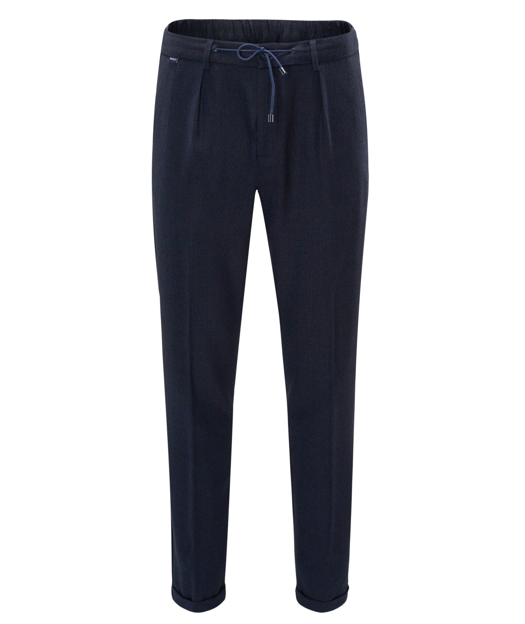 Stretch-Wool Drawstring Pants image 0