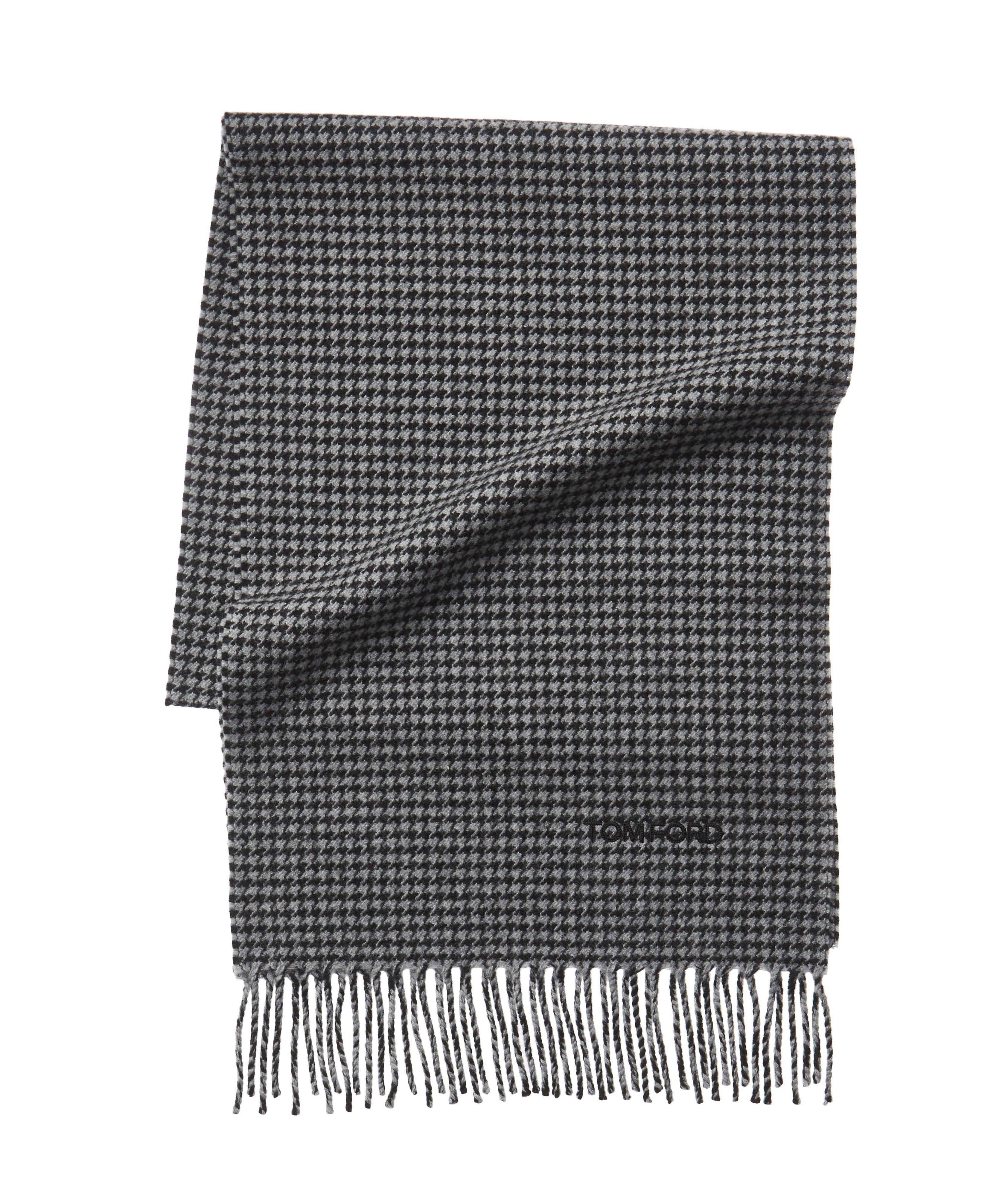 Houndstooth Print Wool-Cashmere Scarf image 0