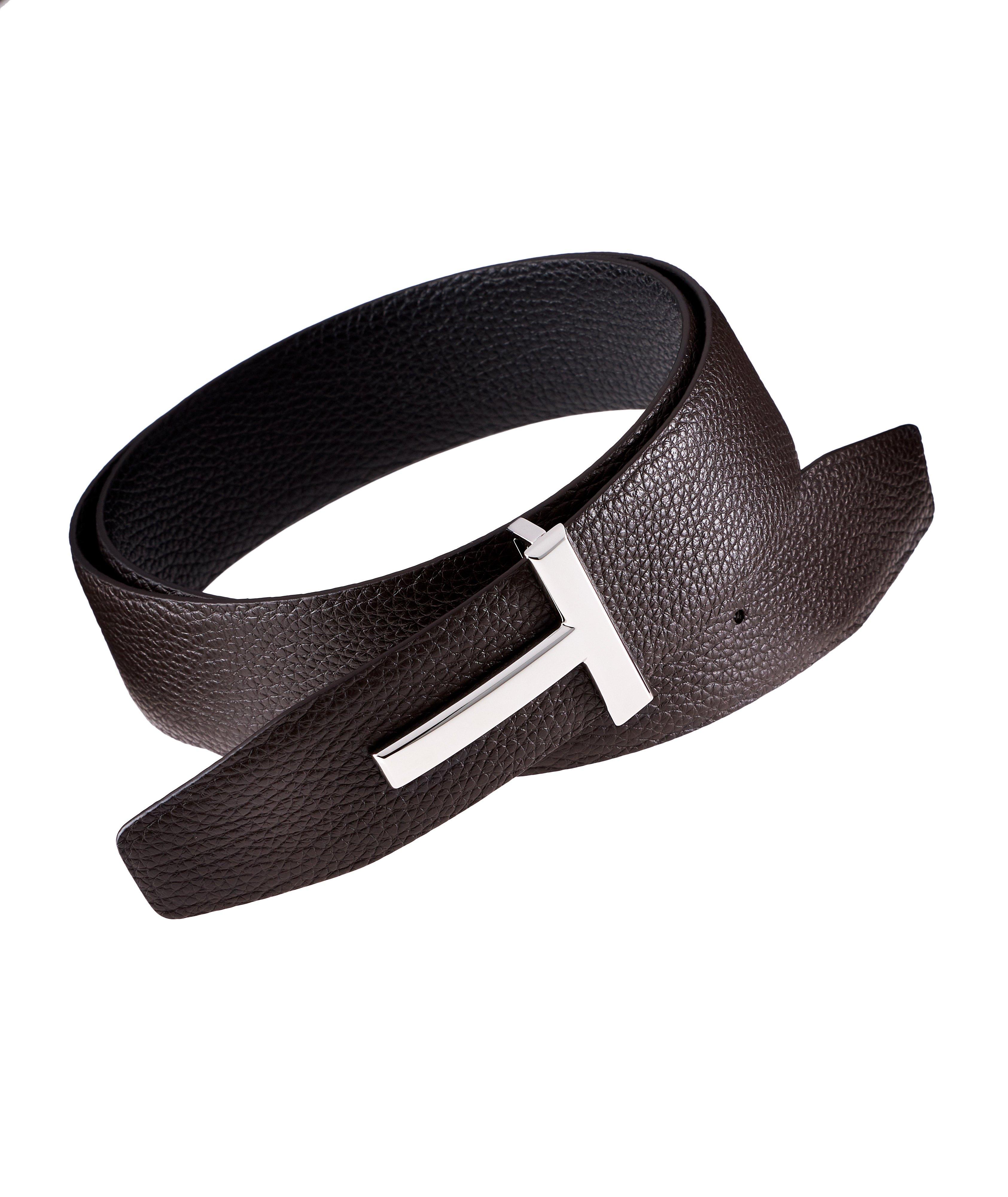 T Buckle Leather Belt image 0