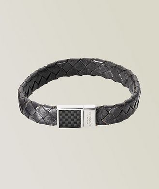 Tateossian Braided Leather Bracelet