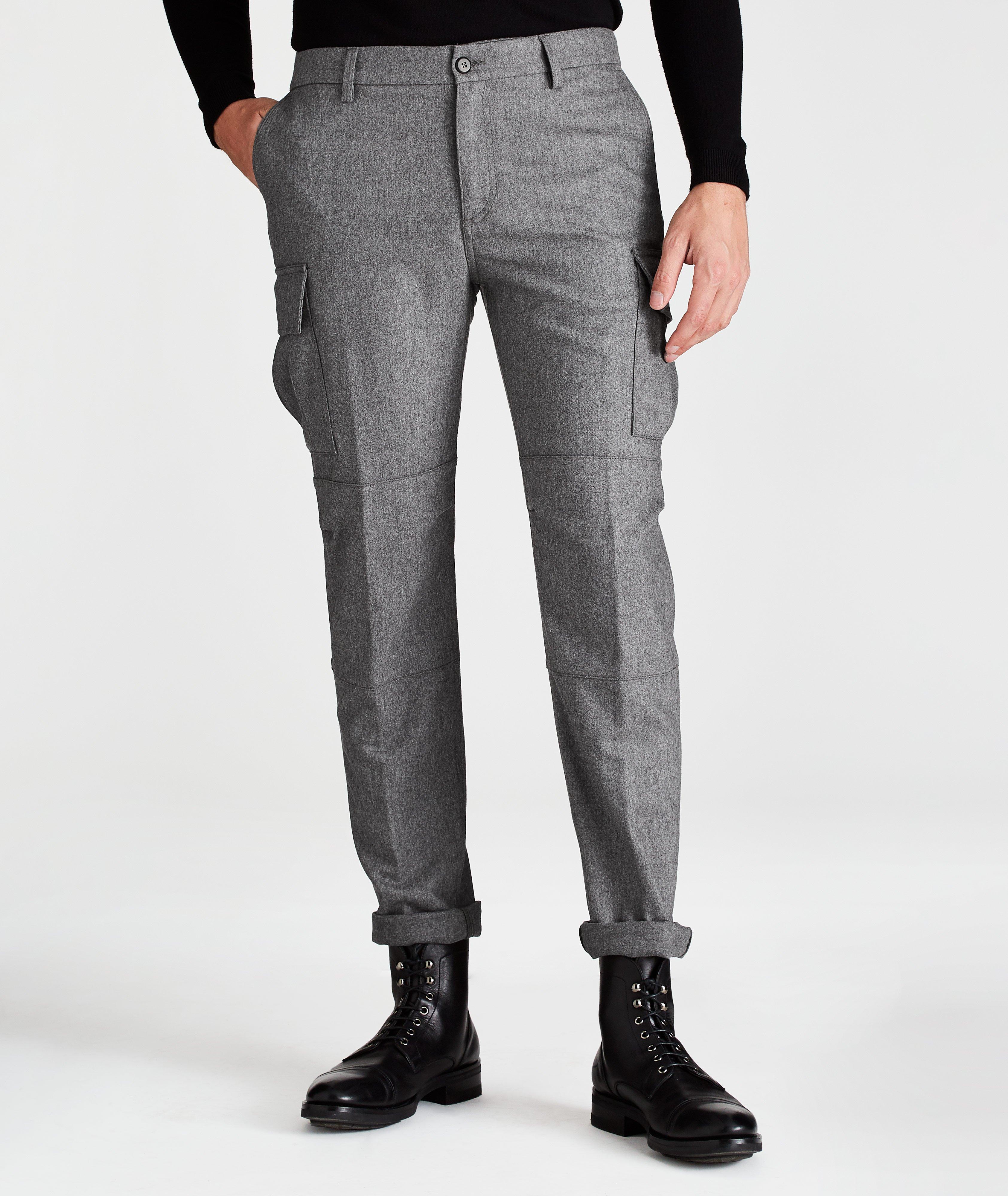 Wool-Cashmere Stretch Cargo Pants image 0