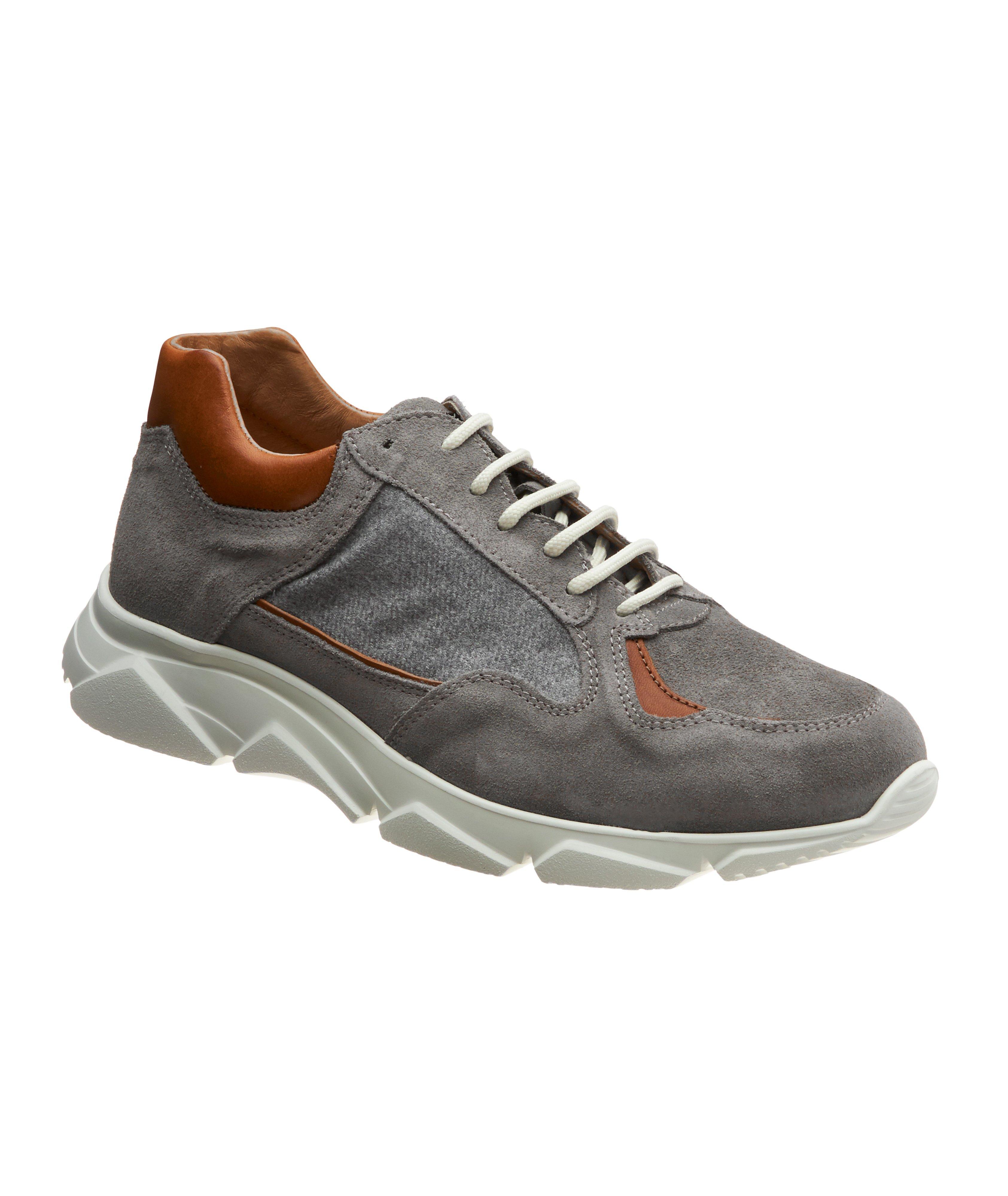 Suede & knit Sneakers image 0