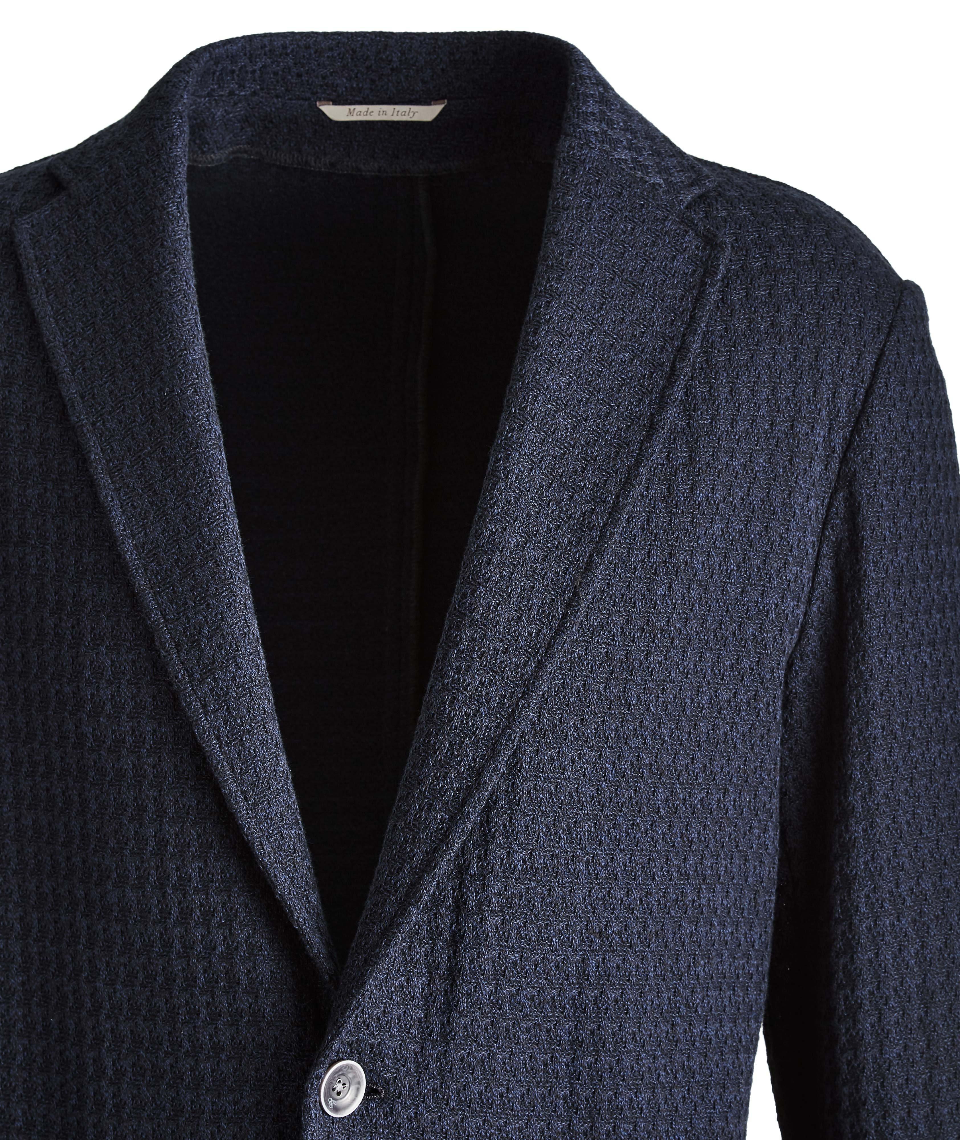 Unstructured Knit Cotton Sports Jacket image 1