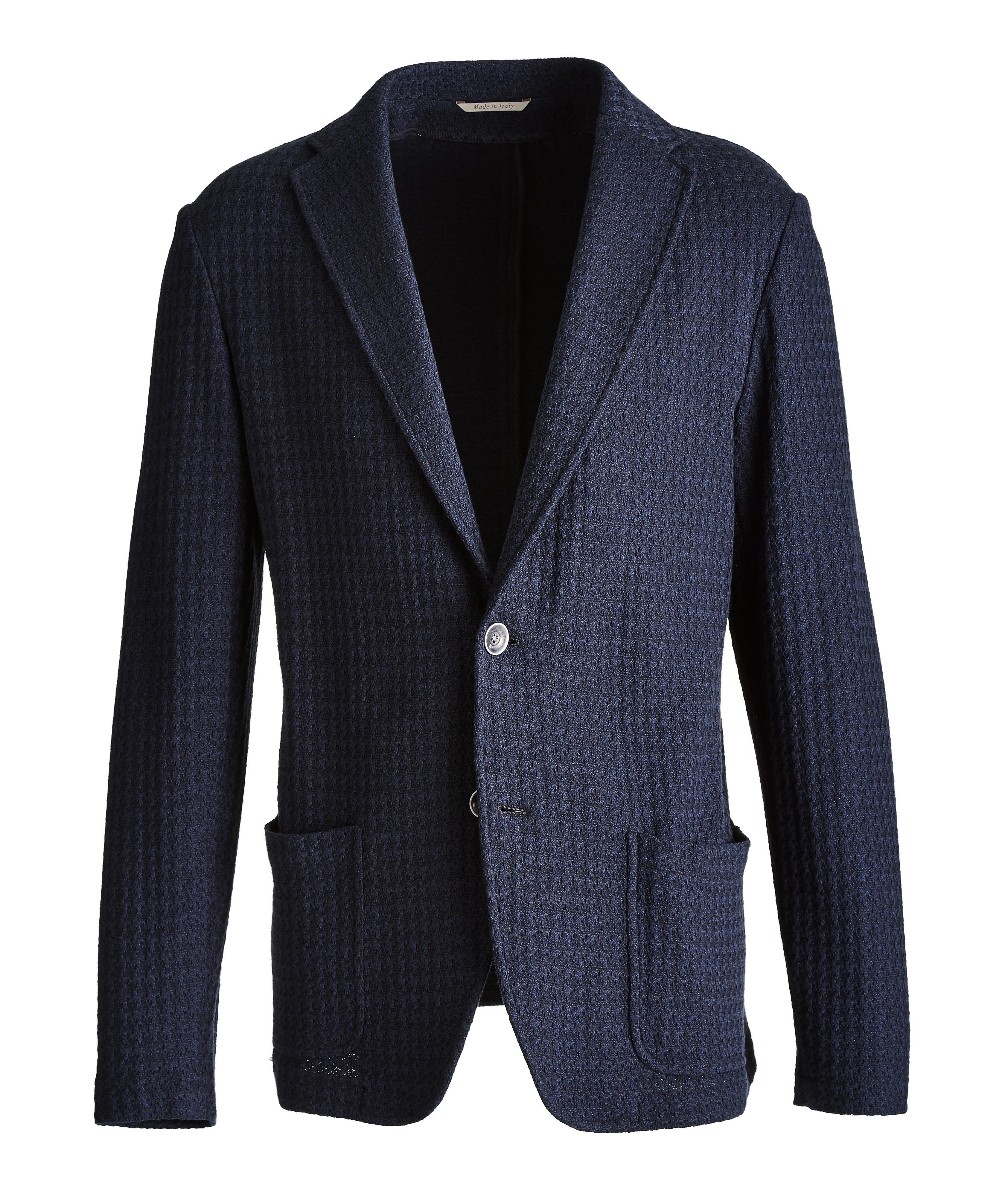 Unstructured Knit Cotton Sports Jacket image 0