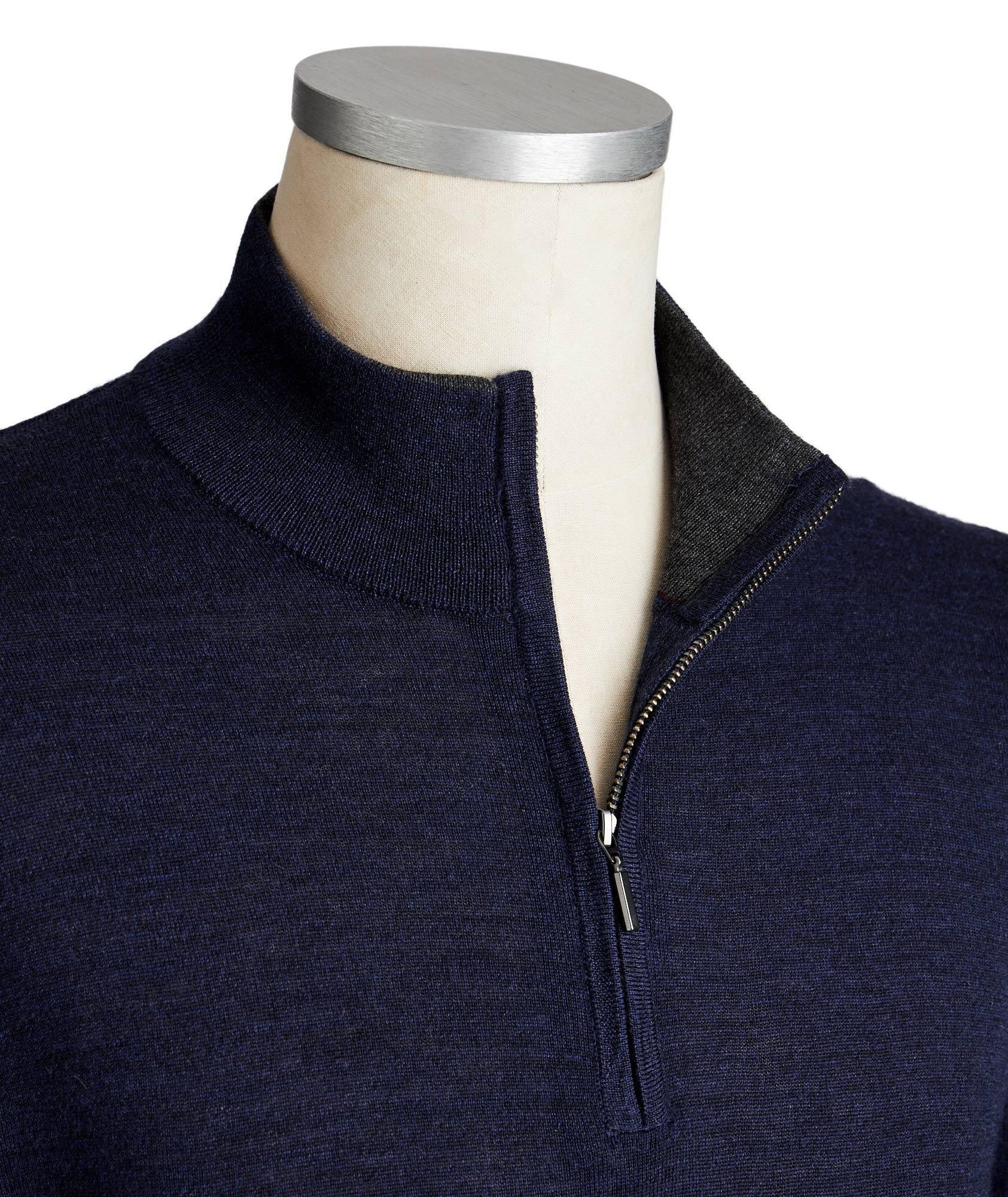 Extra-Fine Merino Wool Half-Zip Sweater image 1