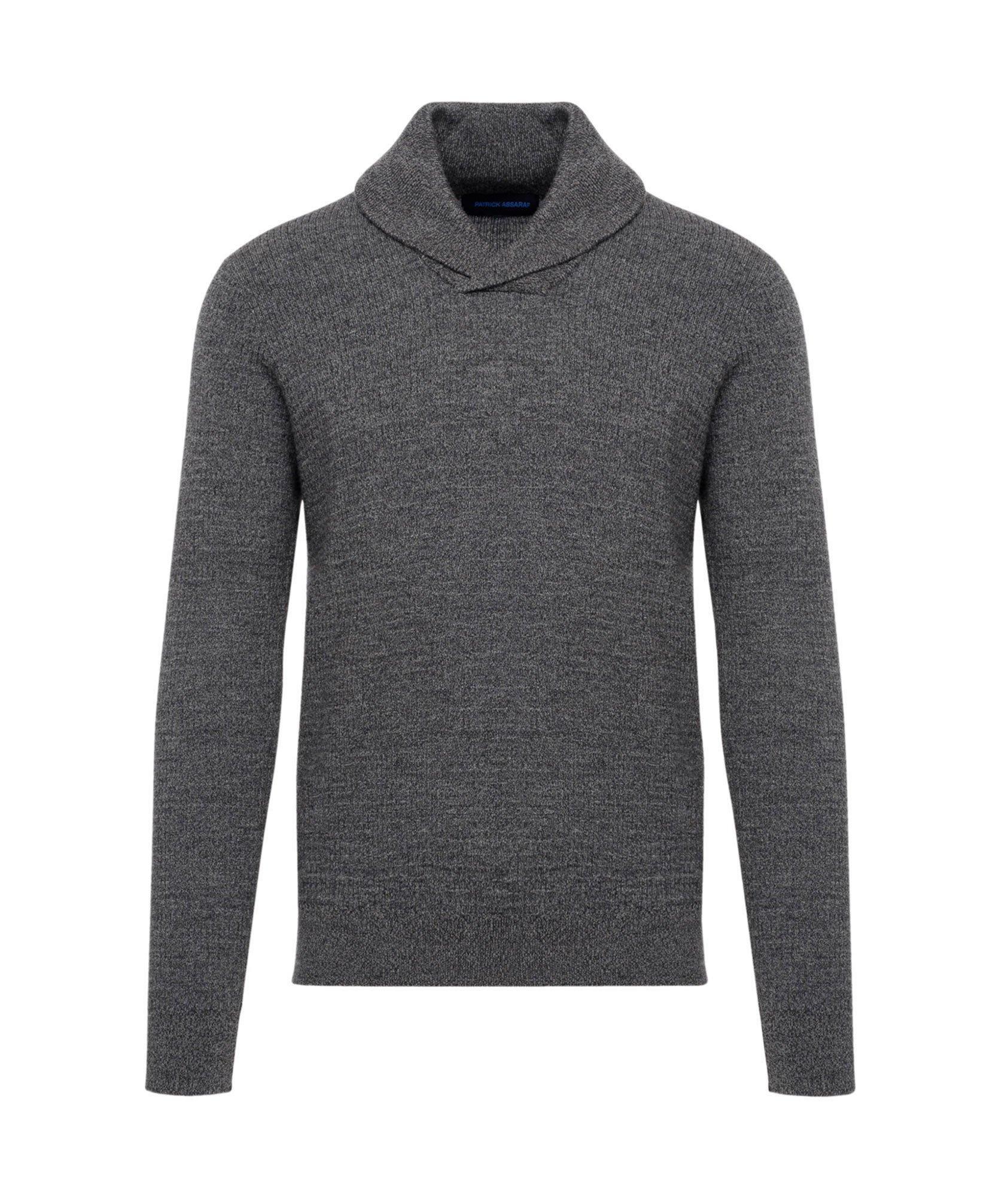 Extra-Fine Merino Wool Shawl Collar Sweater image 0