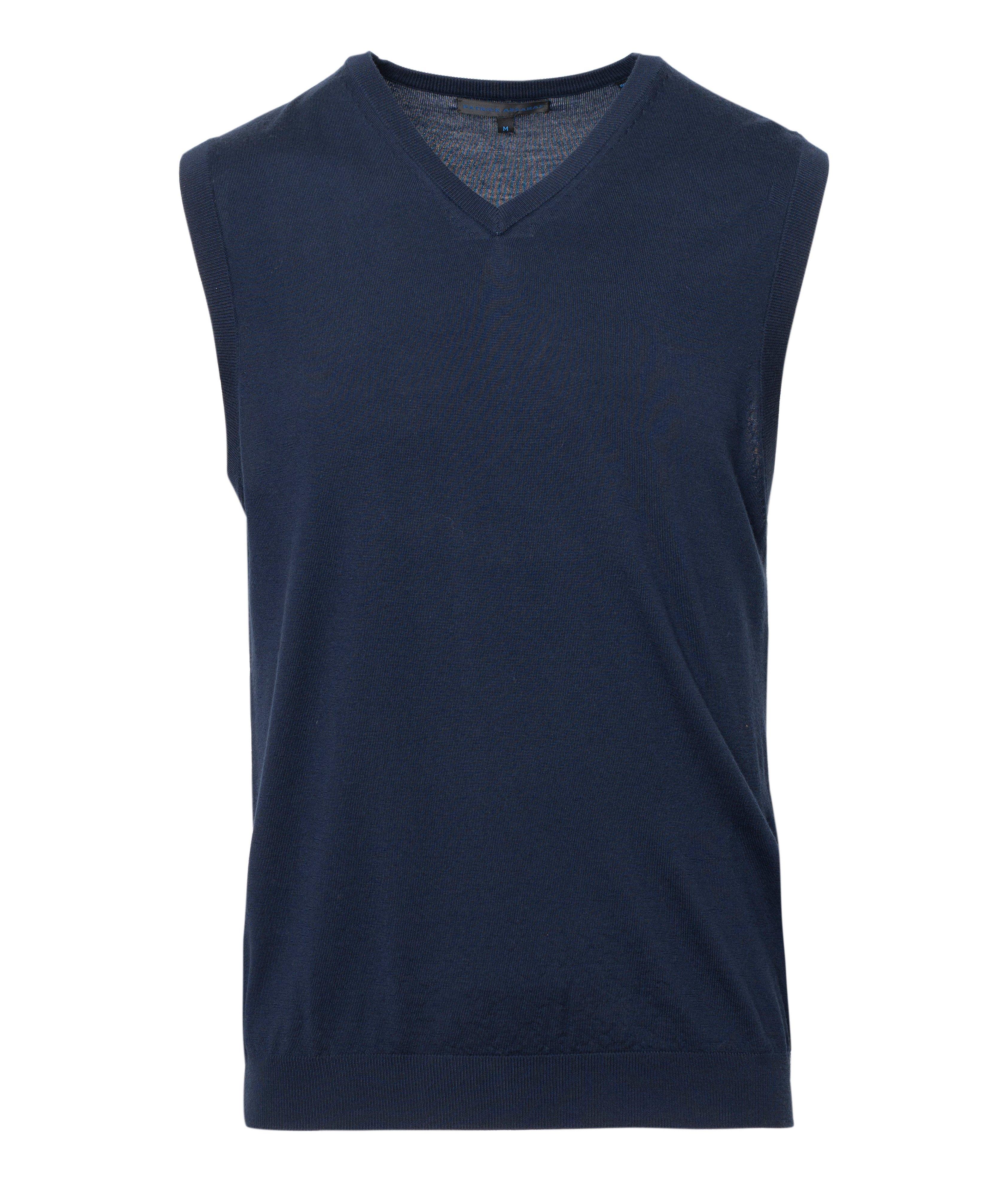 Pullover Extra-Fine Merino Wool Vest image 0