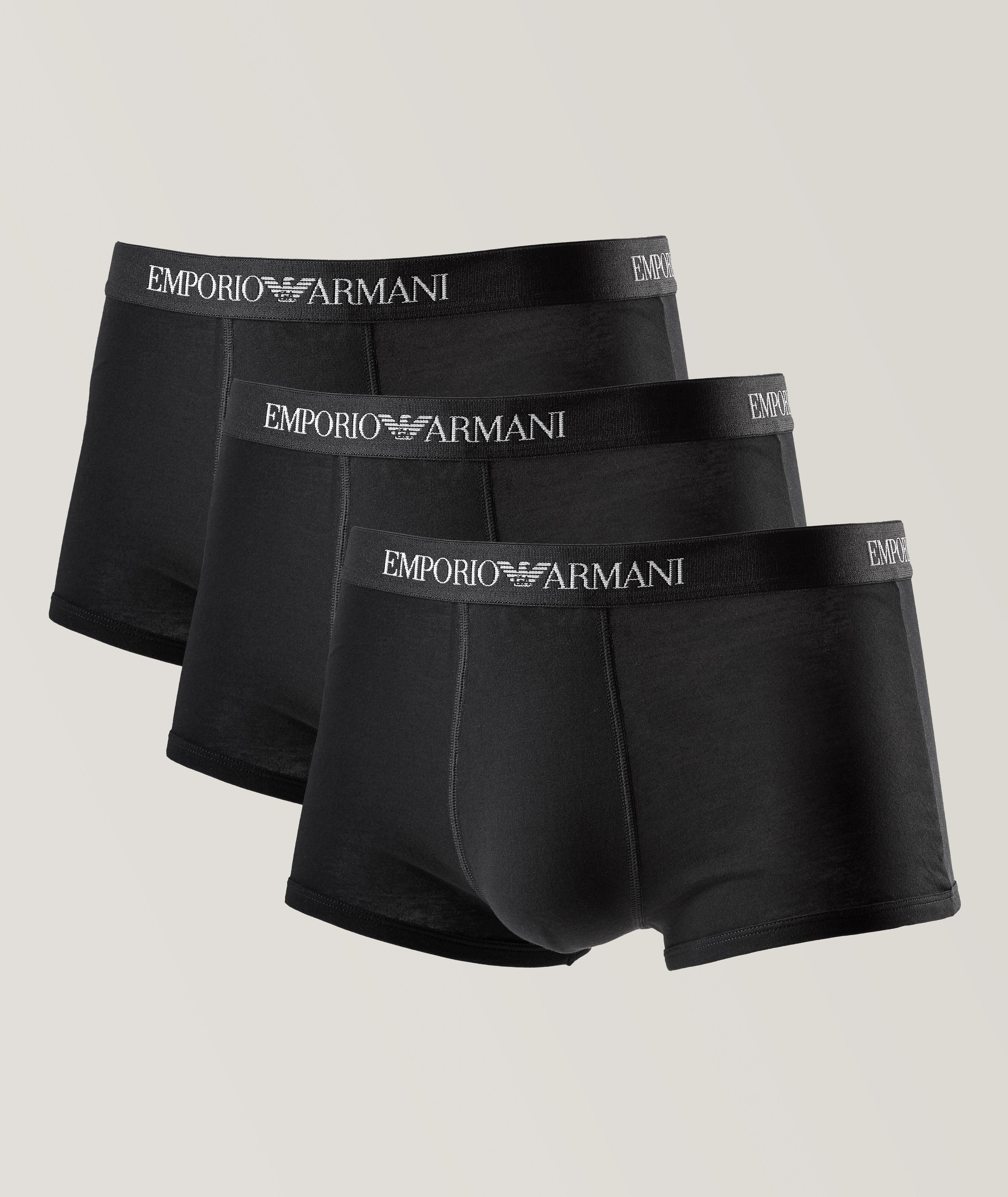 Emporio Armani 3-Pack Cotton Trunks, Underwear