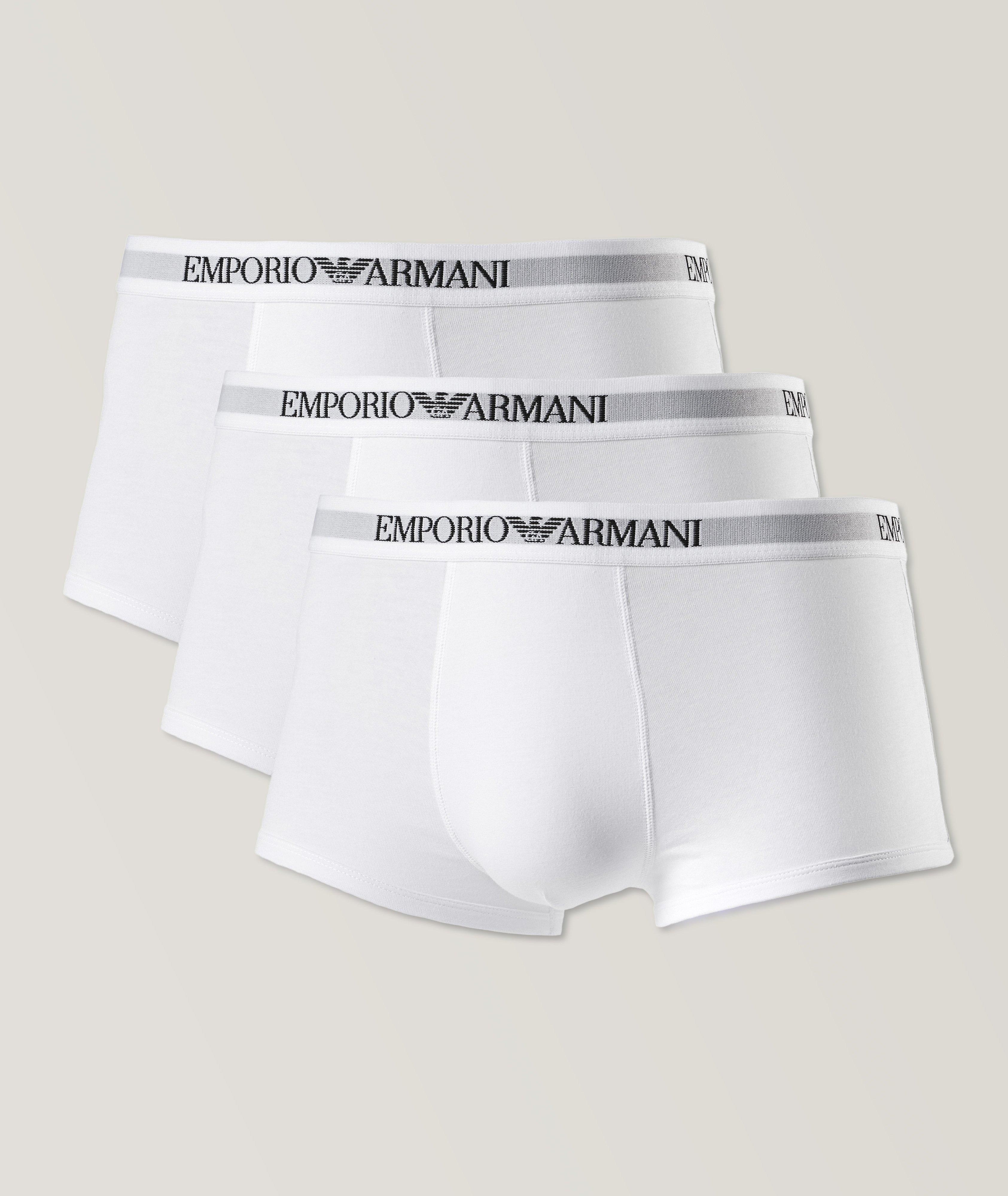 Emporio Armani 3-Pack Cotton Trunks, Underwear