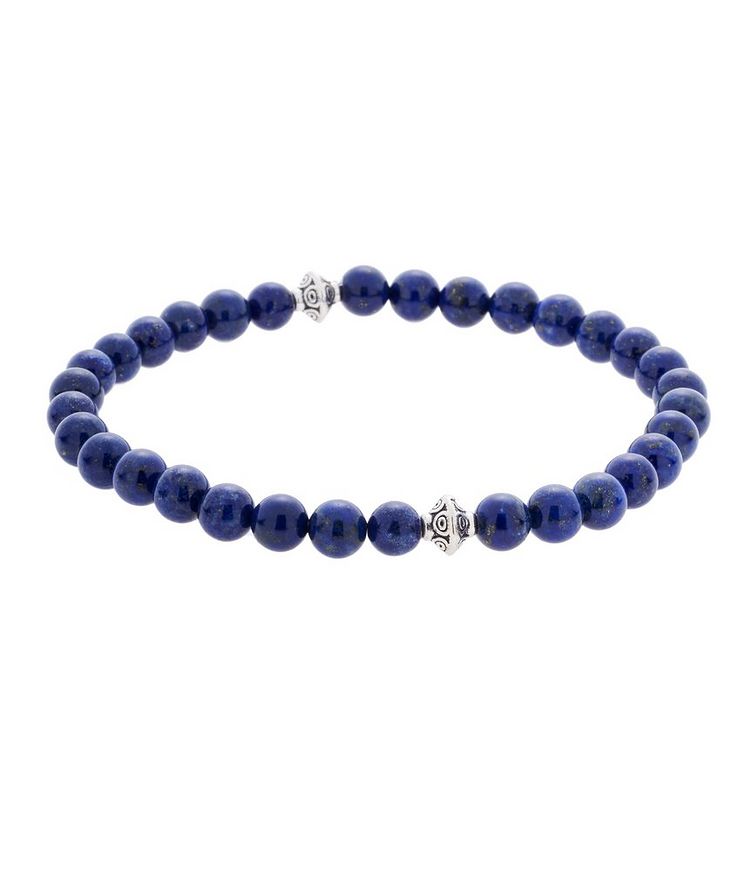Bracelet de billes de lapis-lazuli image 0