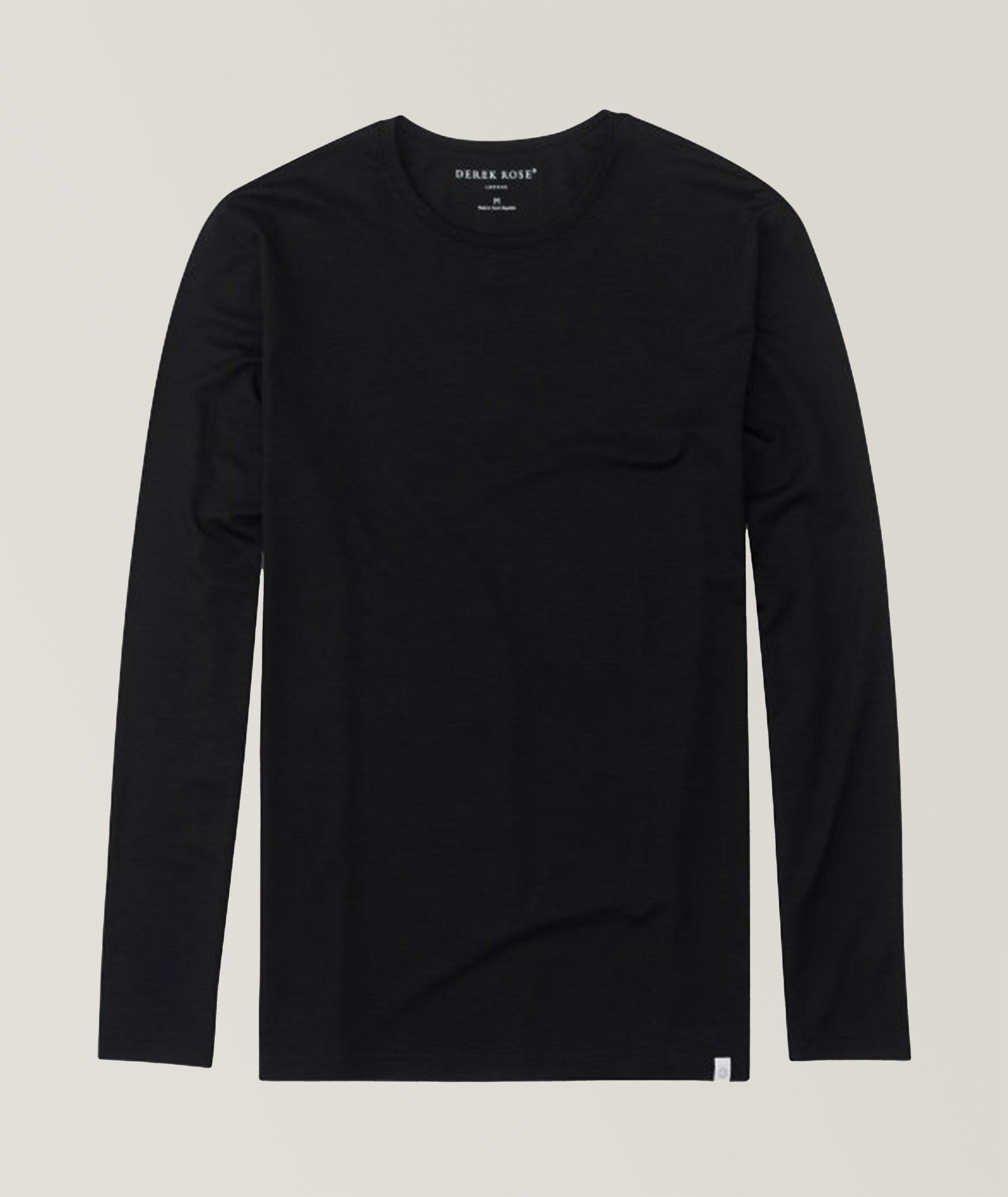 Long Sleeve Scoop Neck Top in Micro-modal