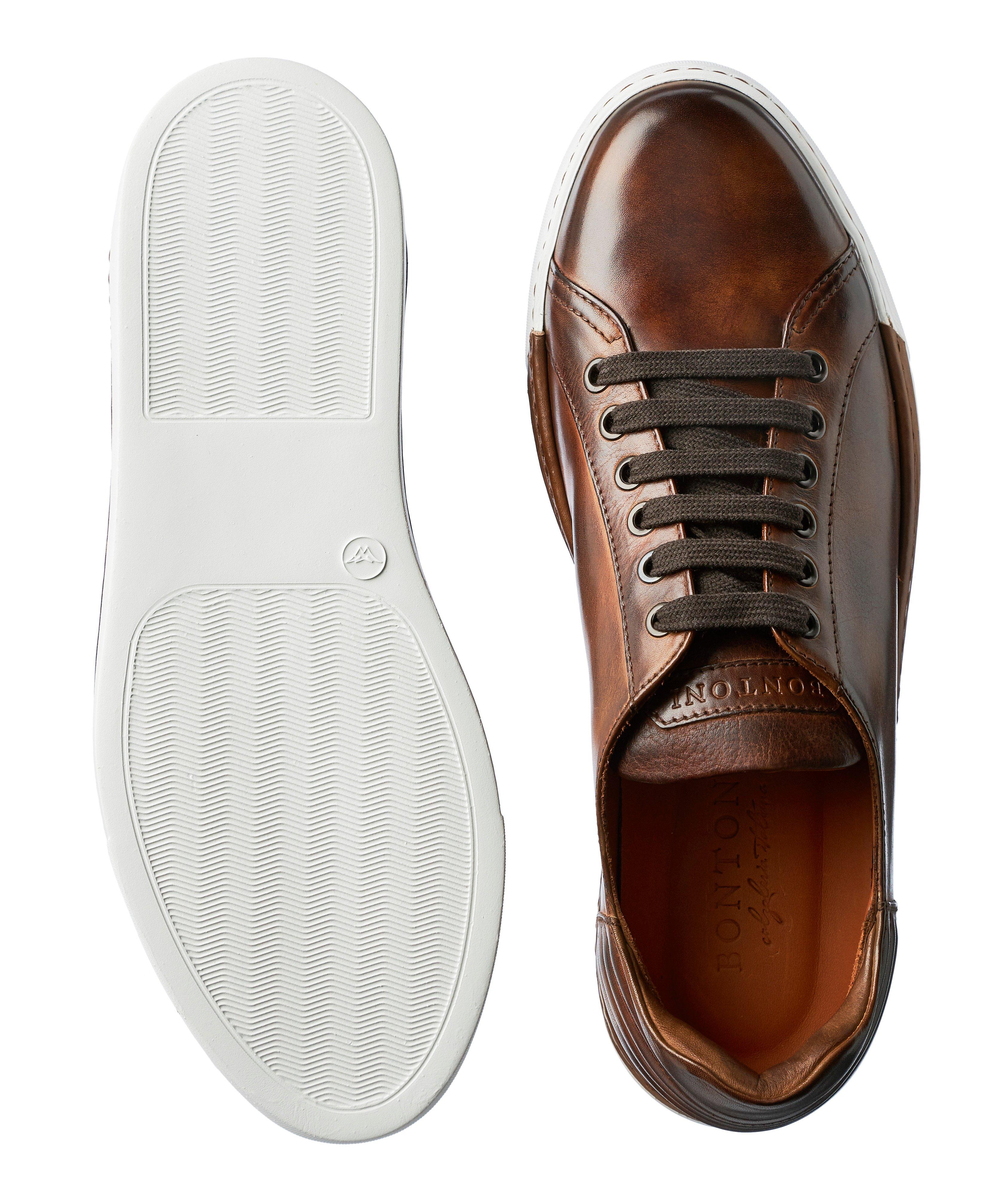 Chaussure sport en cuir bruni image 2