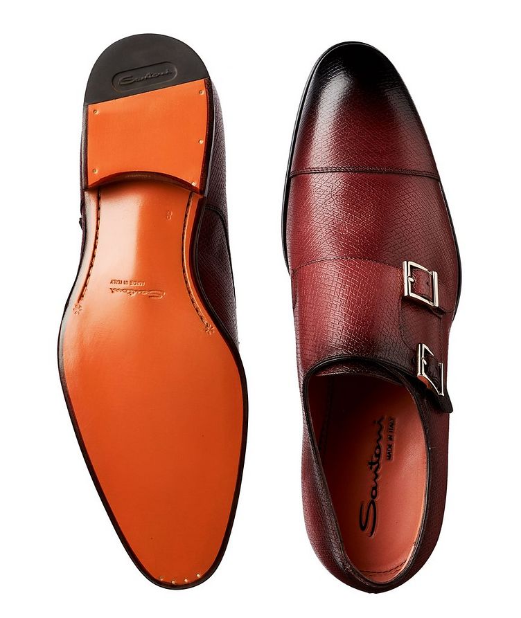 Textured Leather Double Monk-Straps image 2