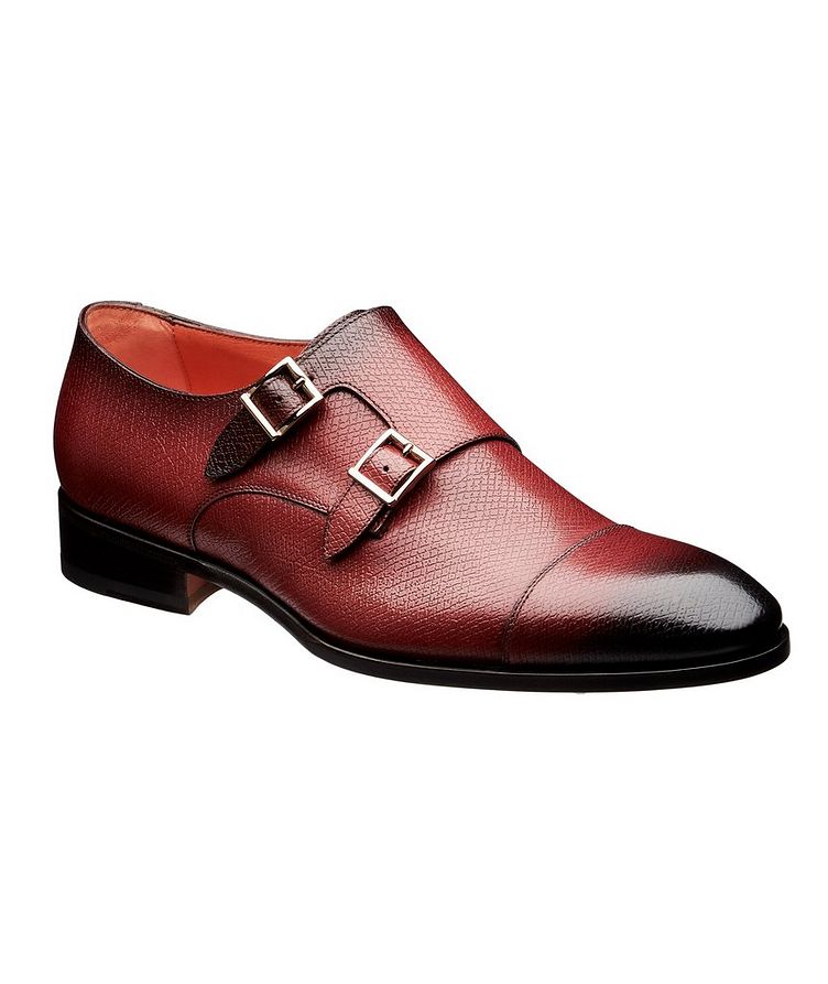 Textured Leather Double Monk-Straps image 0
