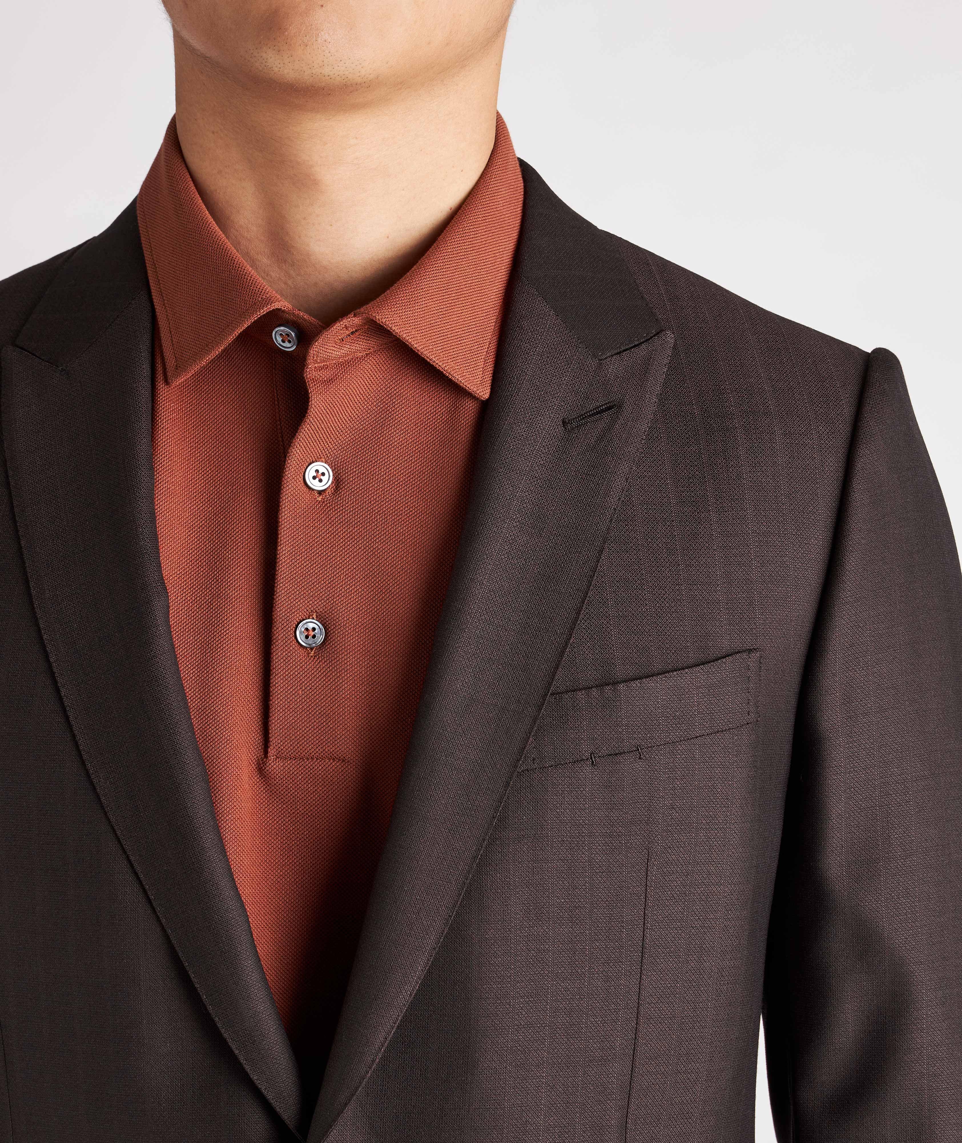City AchillFarm Striped Wool-Silk Suit image 3