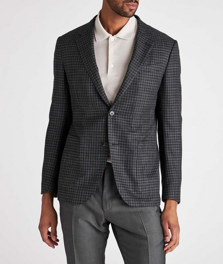 Milano Easy Check Wool-Silk-Linen Sports Jacket image 1