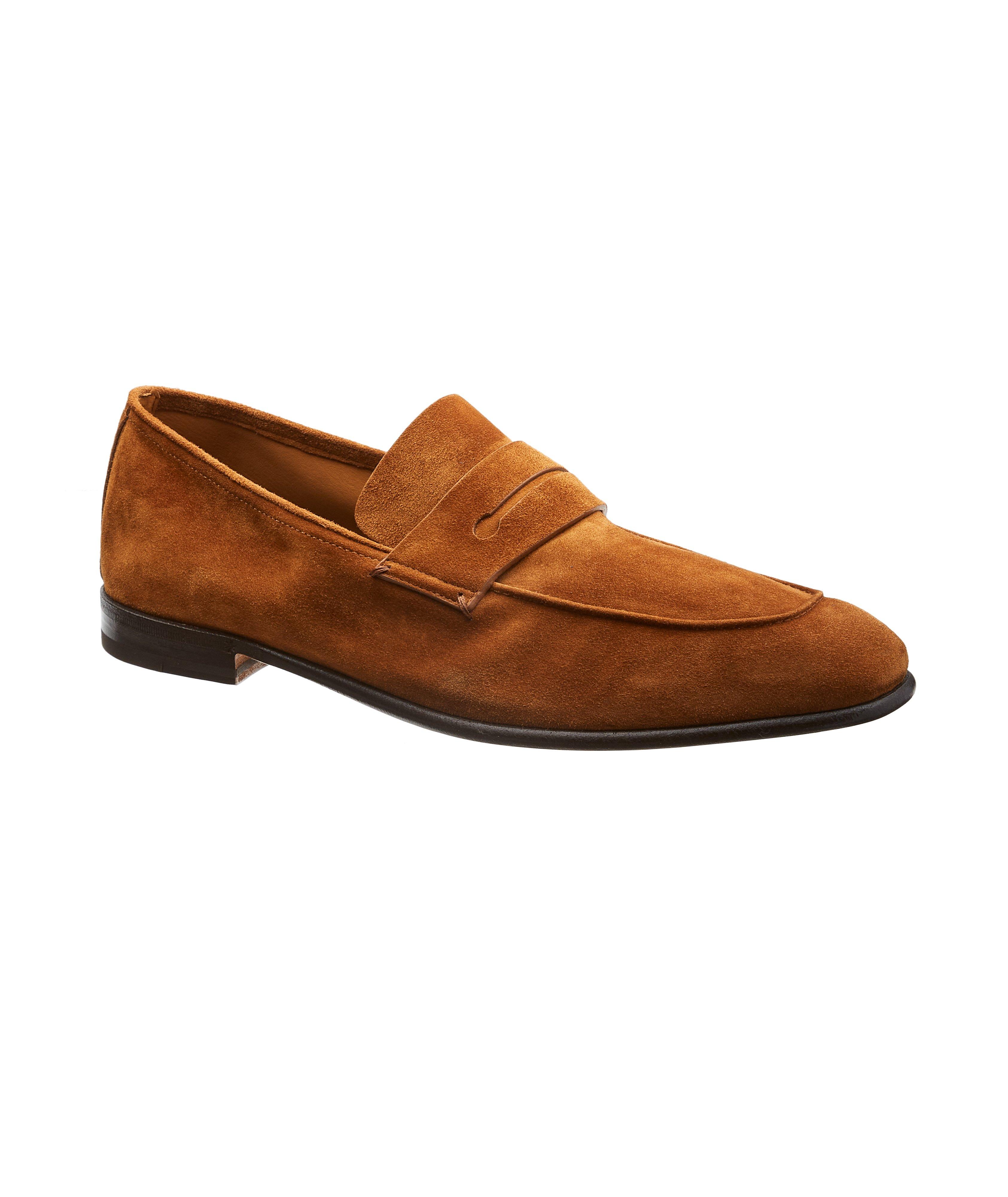 Zegna L'Asola Suede Loafers | Dress Shoes | Harry Rosen