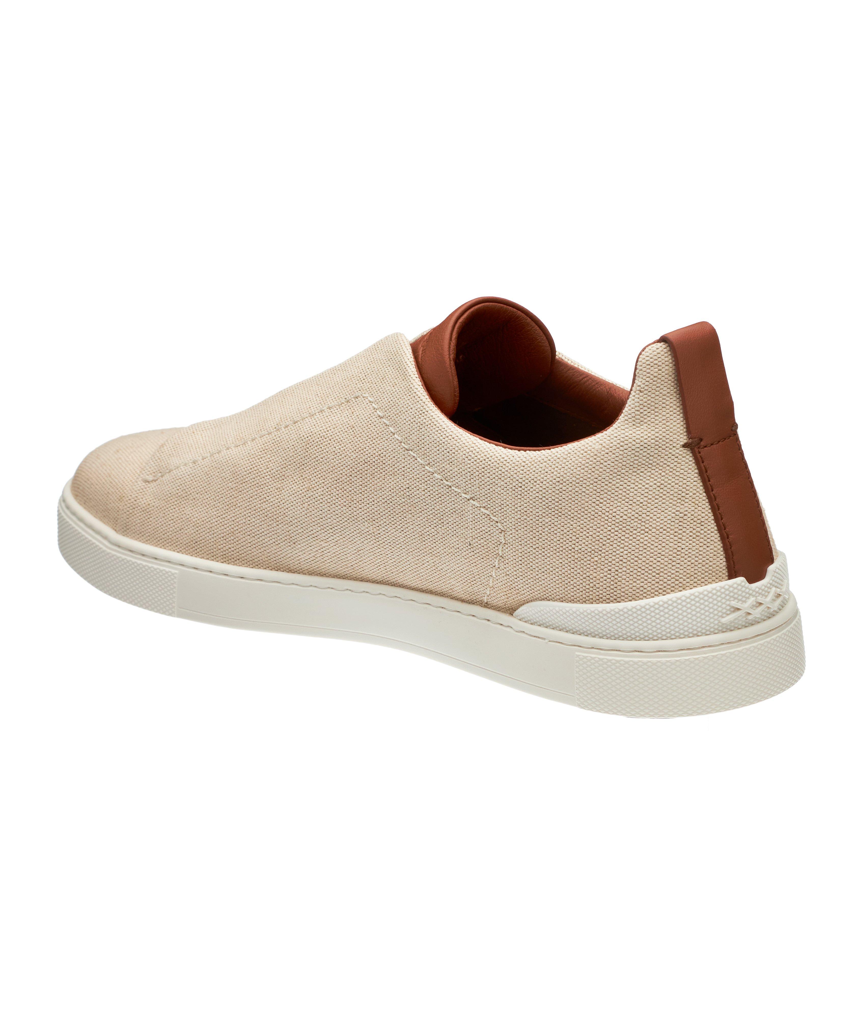 Triple Stitch Canvas Slip-On Sneakers image 1