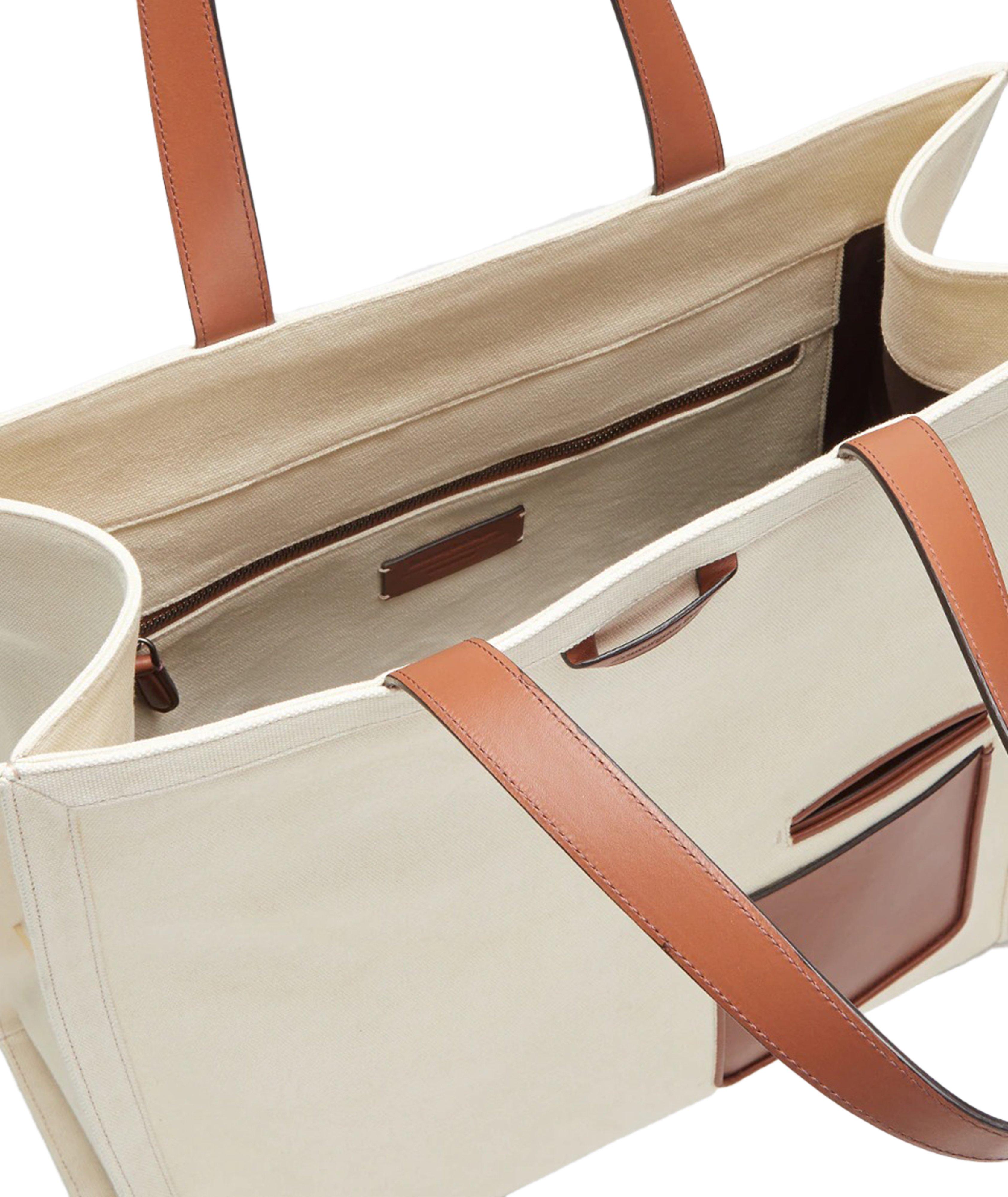 Cotton And Calfskin Tote Bag image 2