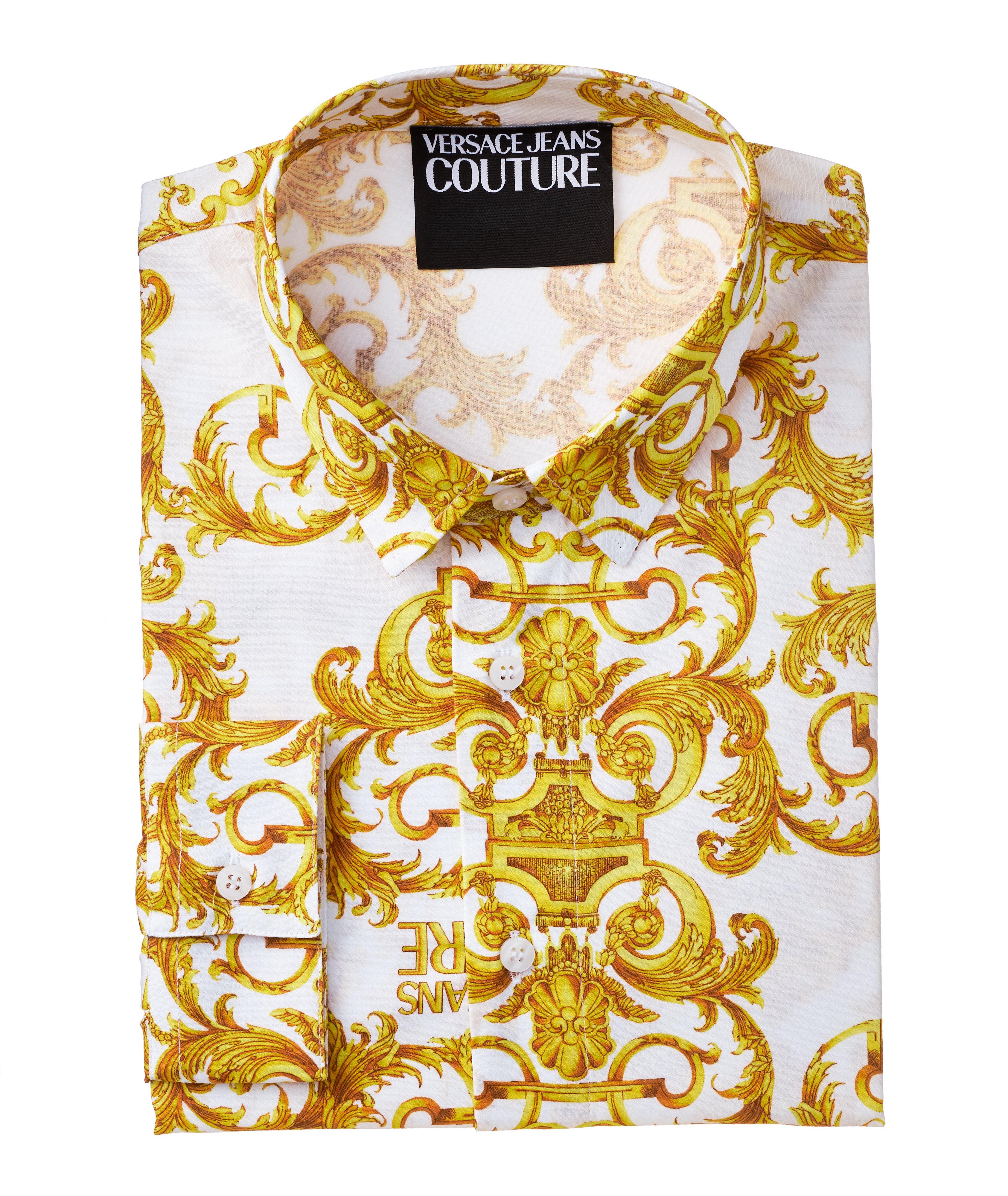 Versace Jeans Couture Slim-Fit Stretch-Cotton Baroque-Print Shirt