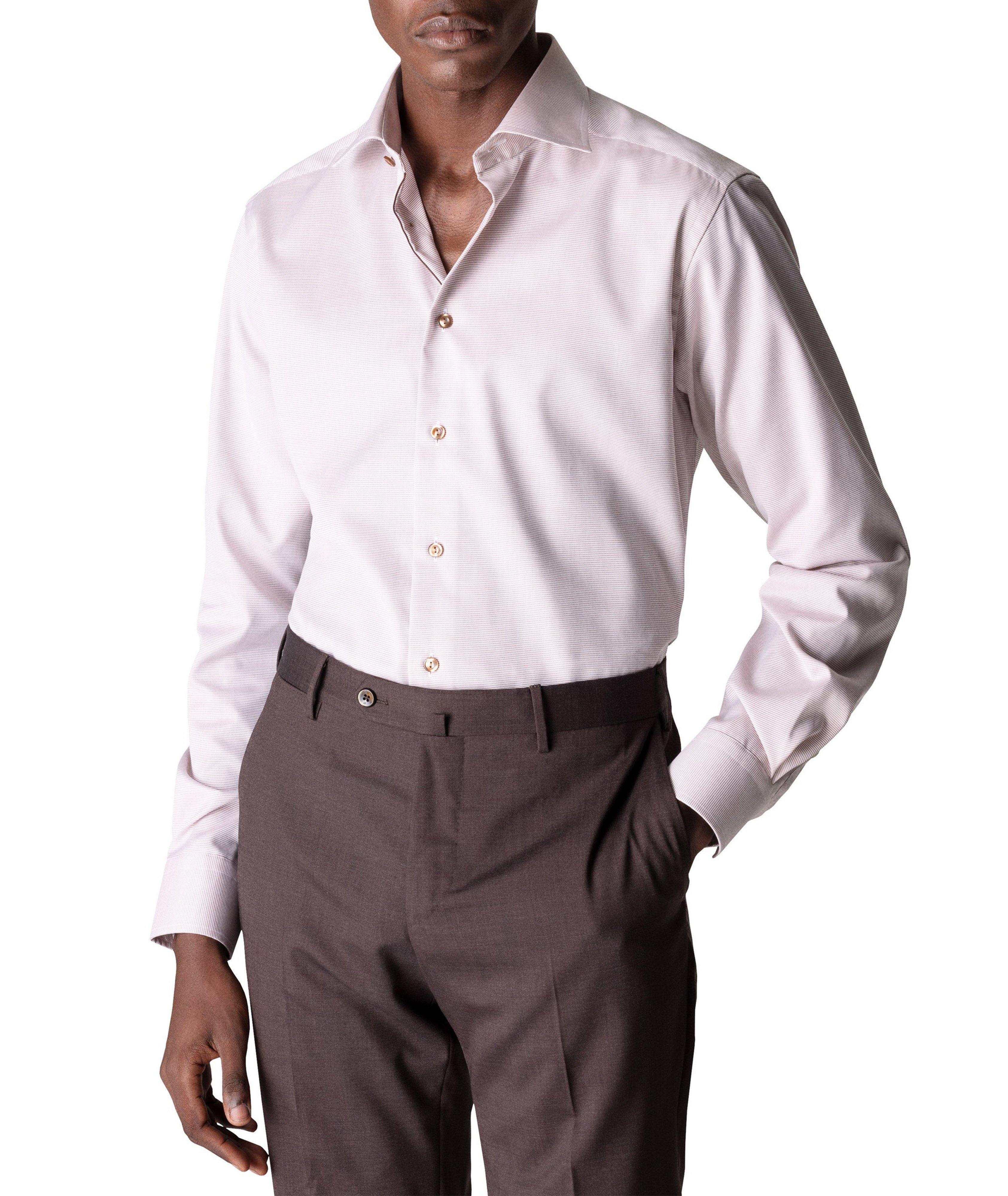 Slim-Fit Textured Dress Shirt image 1