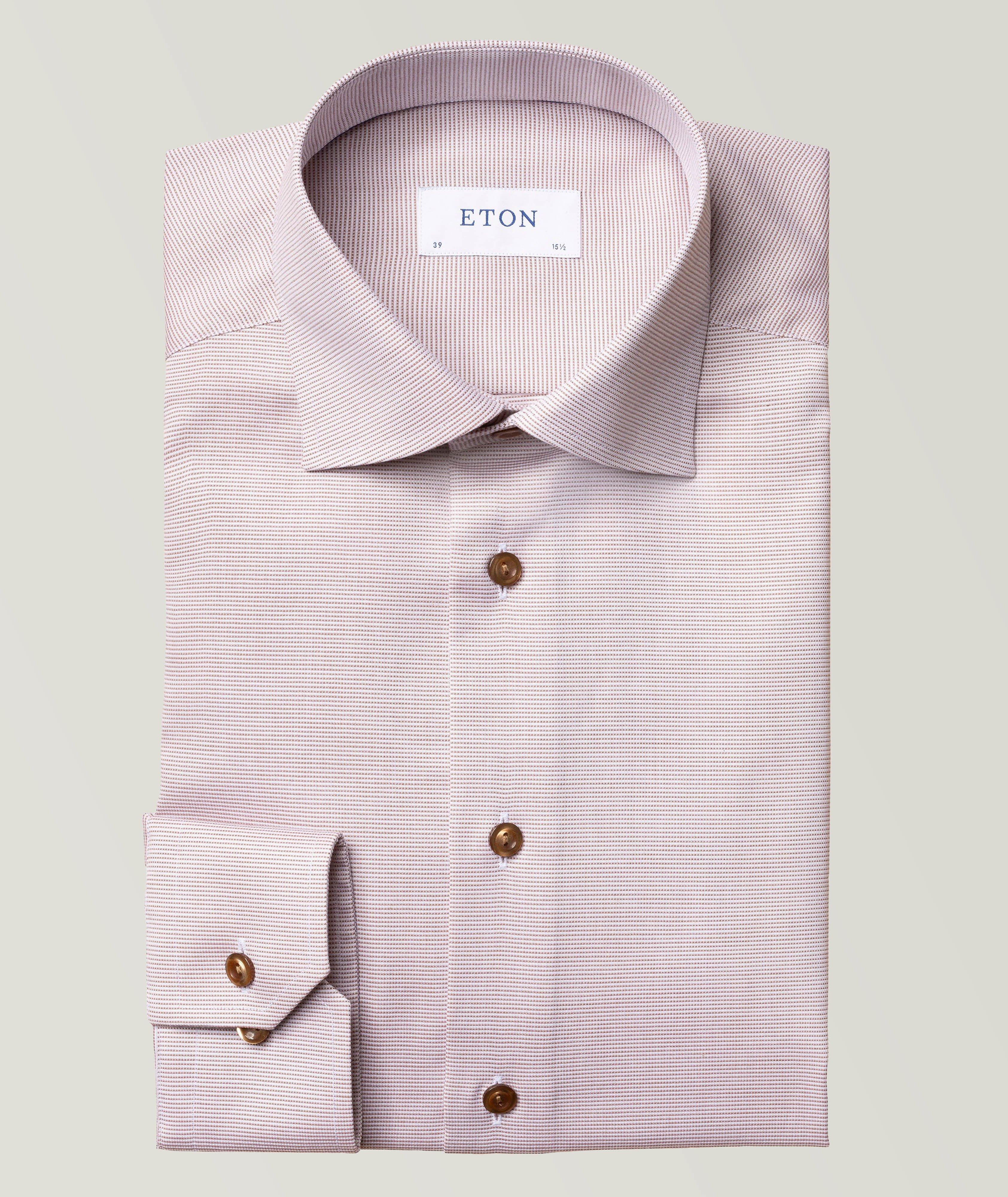 Slim-Fit Textured Dress Shirt image 0