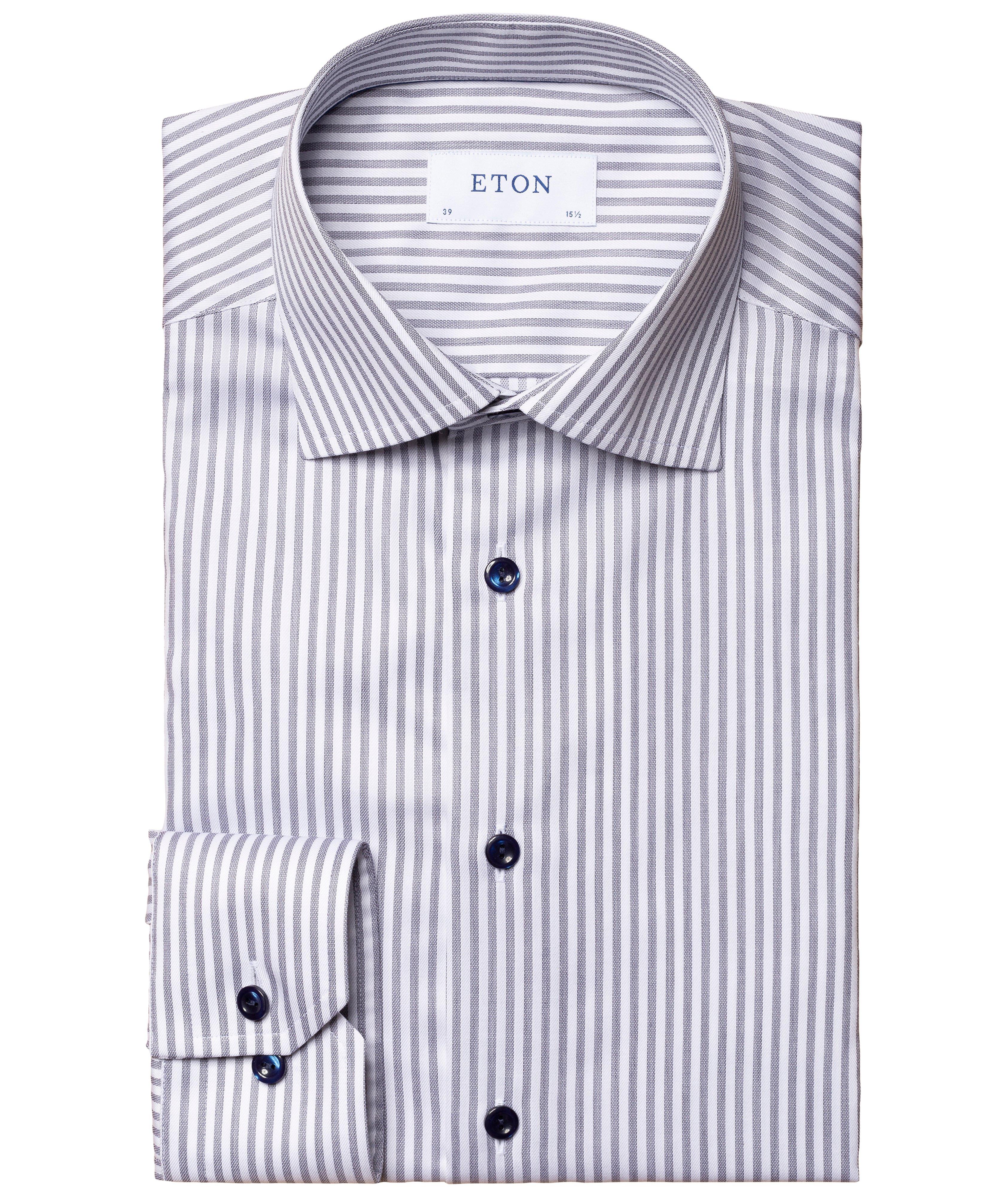 Slim Fit Striped Dress Shirt image 0